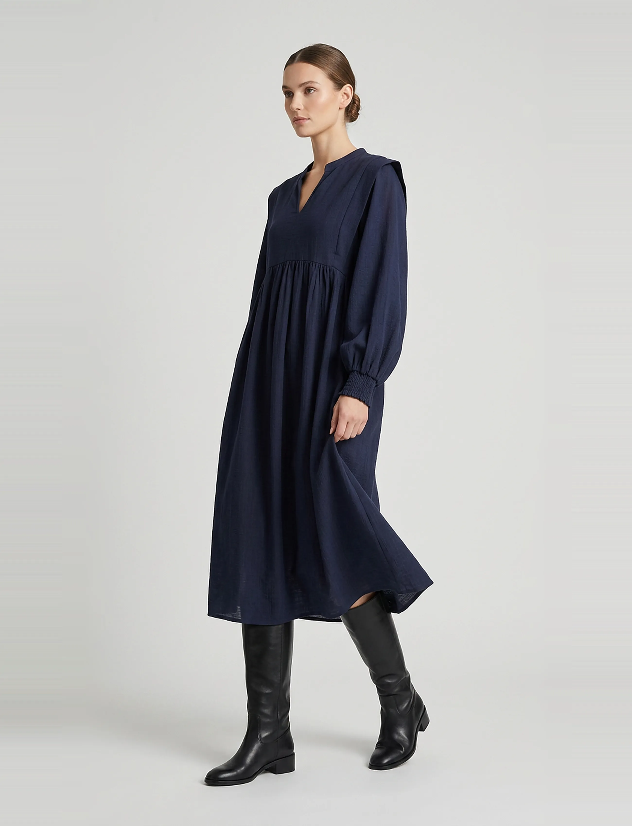 Luxzuz - Jerica Dress - midikleider - 577 night blue - 3