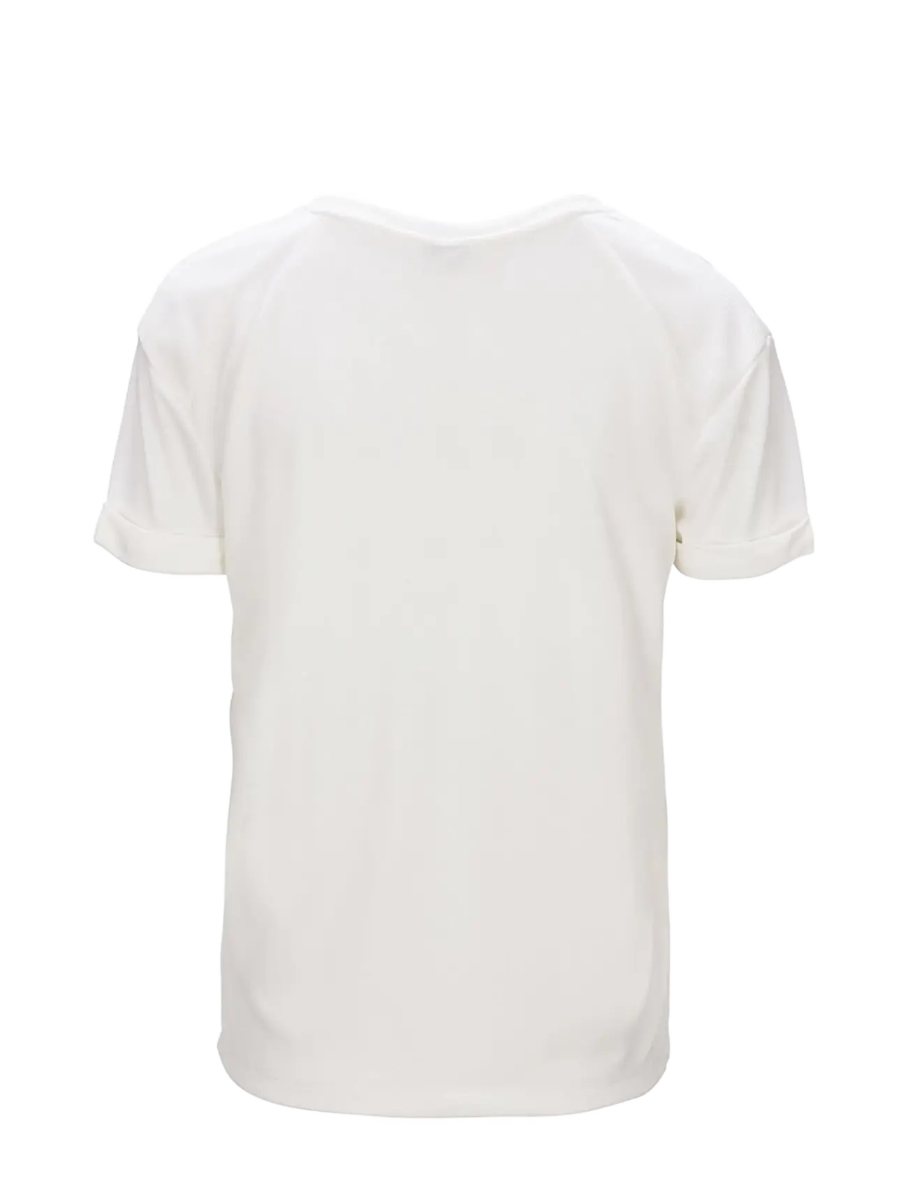 Luxzuz - Karin Fine Rib T-shirt - sügisesed riided - 737 cream - 2