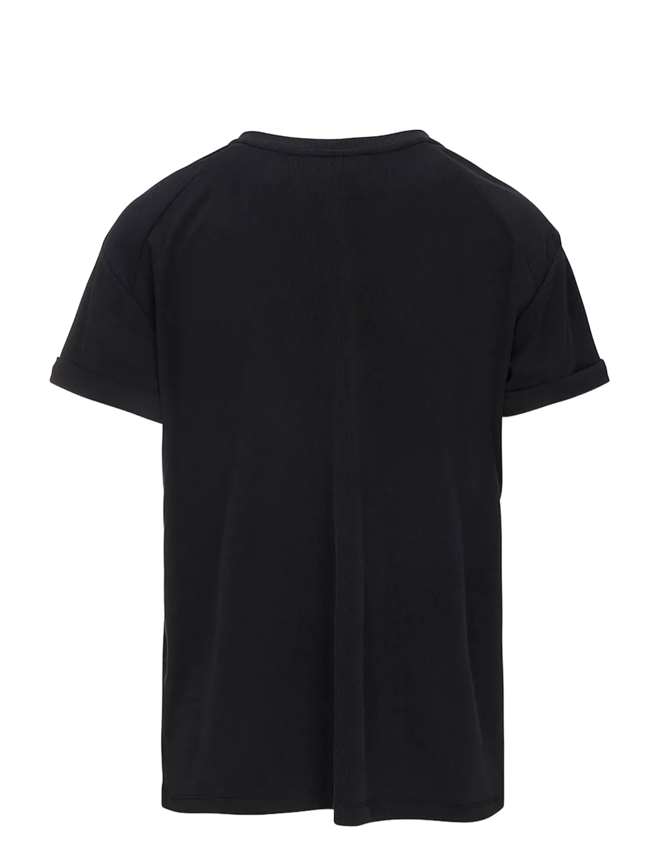 Luxzuz - Karin Fine Rib T-shirt - t-shirts - 999 black - 2