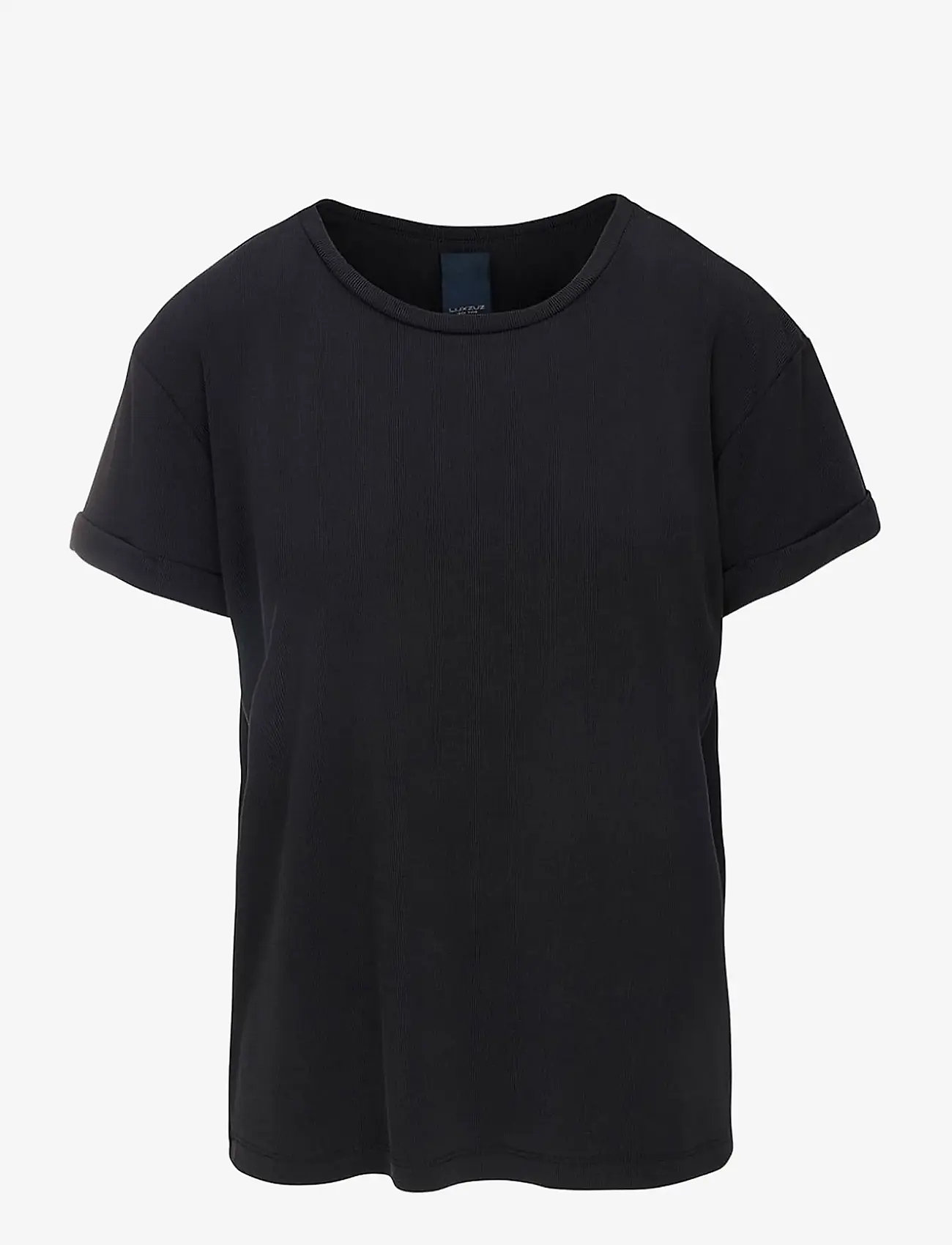 Luxzuz Karin Fine Rib T-shirt - Luxzuz - BLACK / black