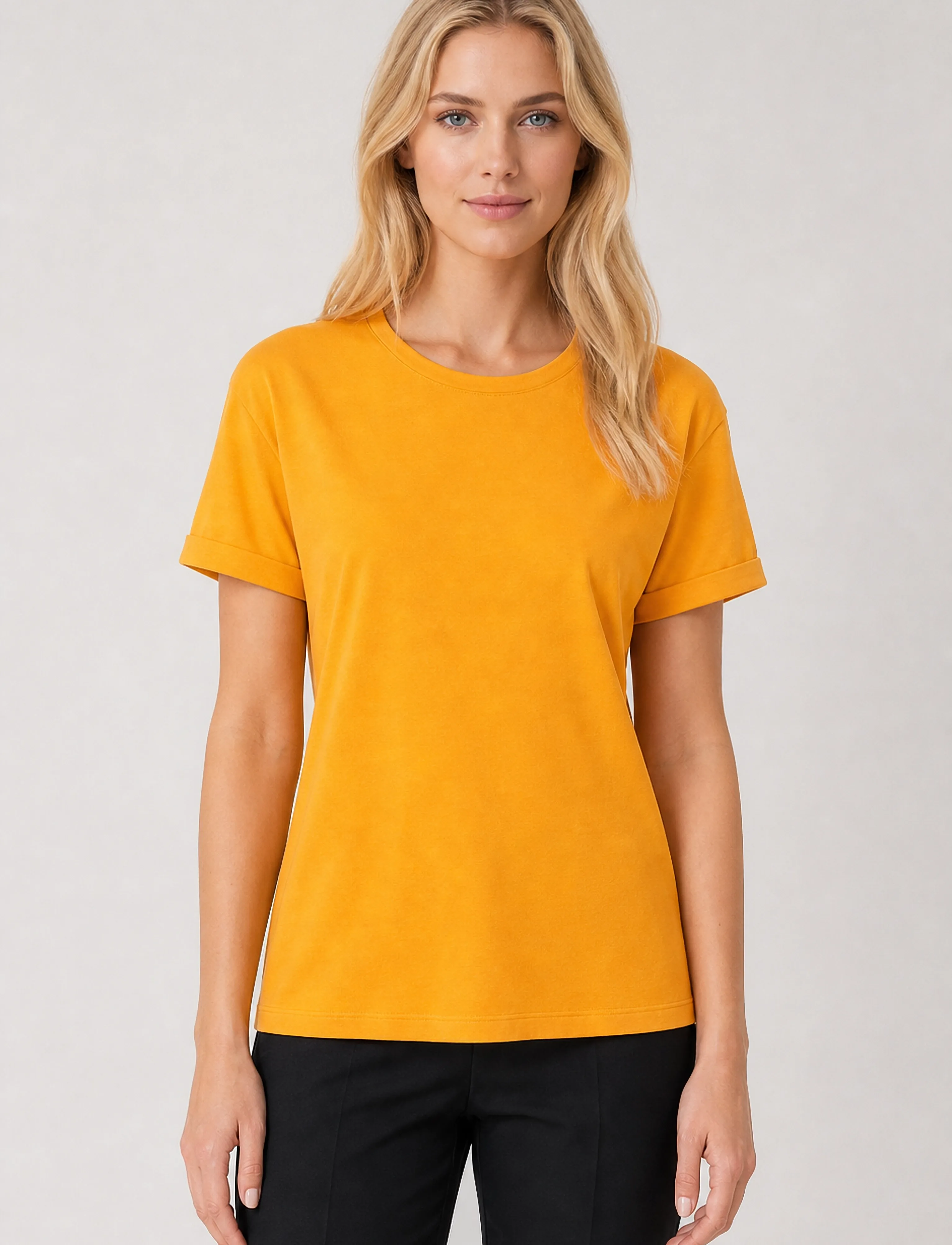 Luxzuz Karin Bamboo T-Shirt - T-shirts & Tops - 217 MARMALADE / orange