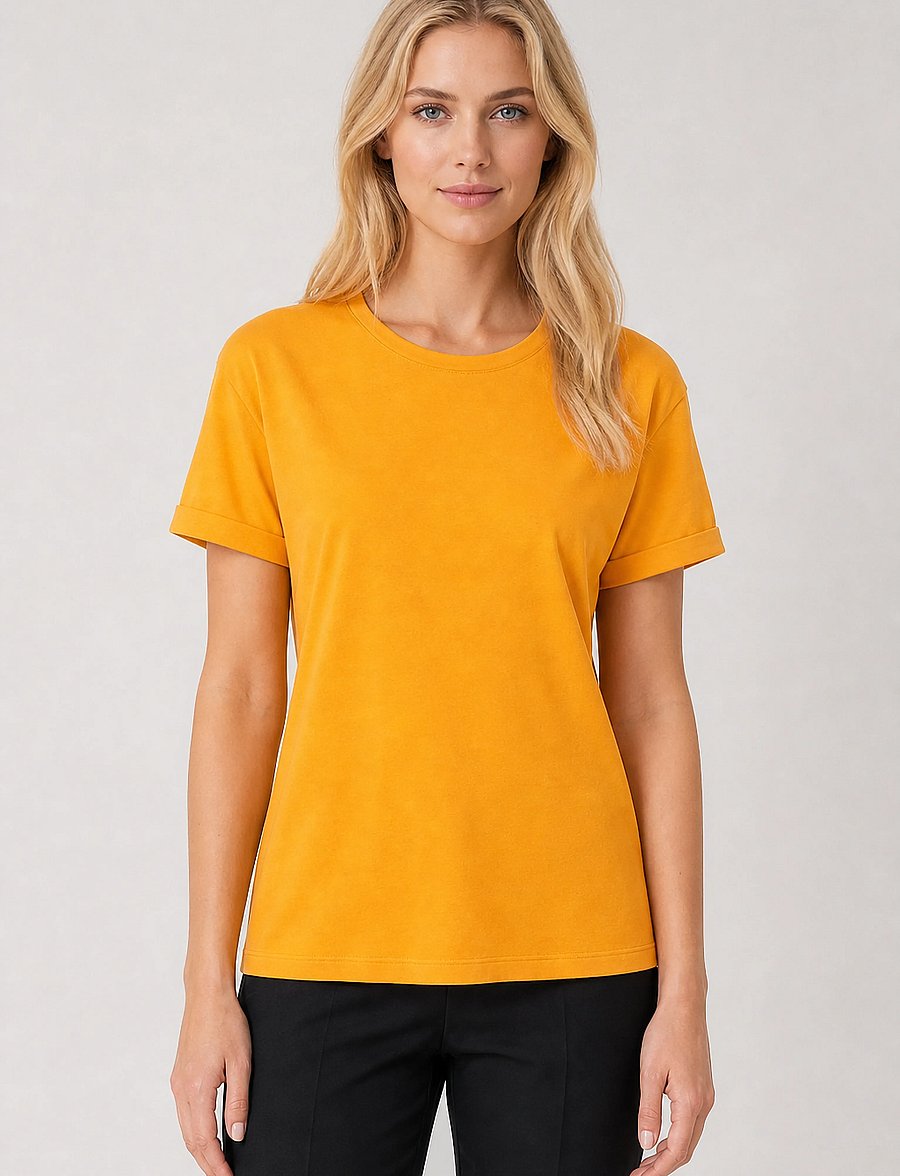 Luxzuz - Karin Bamboo T-Shirt - t-shirts - 217 marmalade - 0