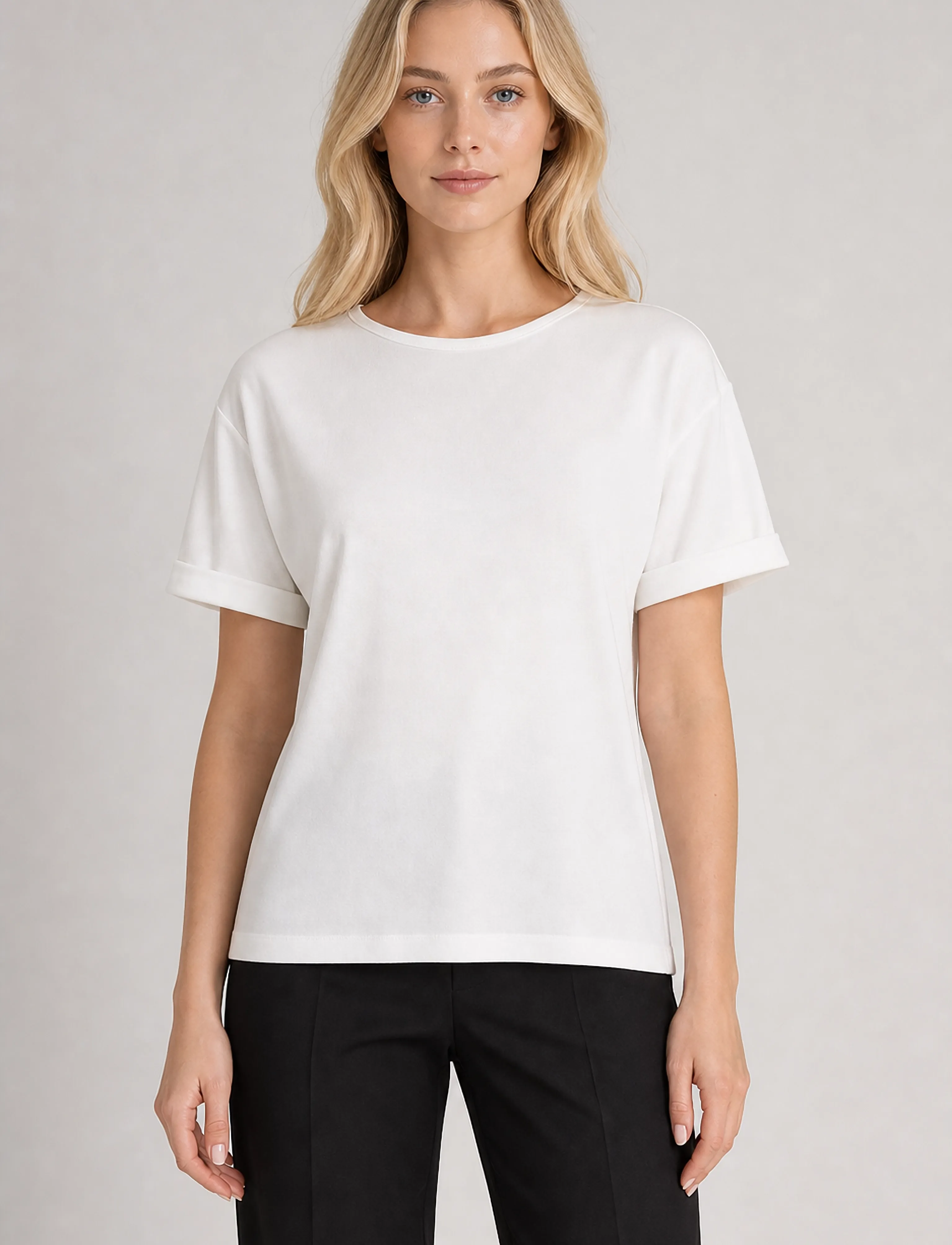 Luxzuz Karin Bamboo T-Shirt - T-shirts - 737 CREAM / cream