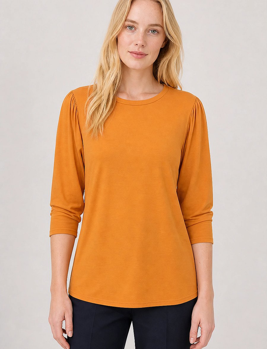 Luxzuz - Lailong Bamboo T-shirt - t-shirts - 236 sudan brown - 0