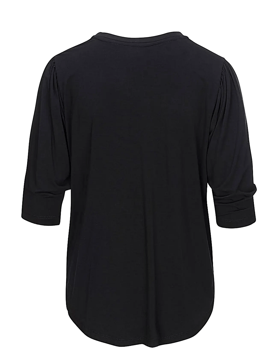 Luxzuz - Lailong Bamboo T-shirt - t-shirts - 999 black - 2