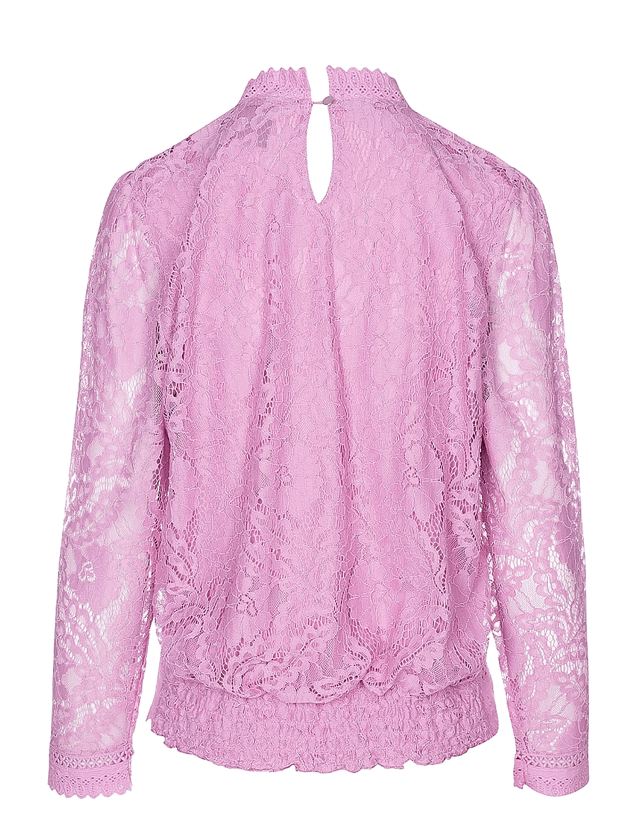 Luxzuz - Laizy Blouse - langärmelige blusen - 368 pink nectar - 2