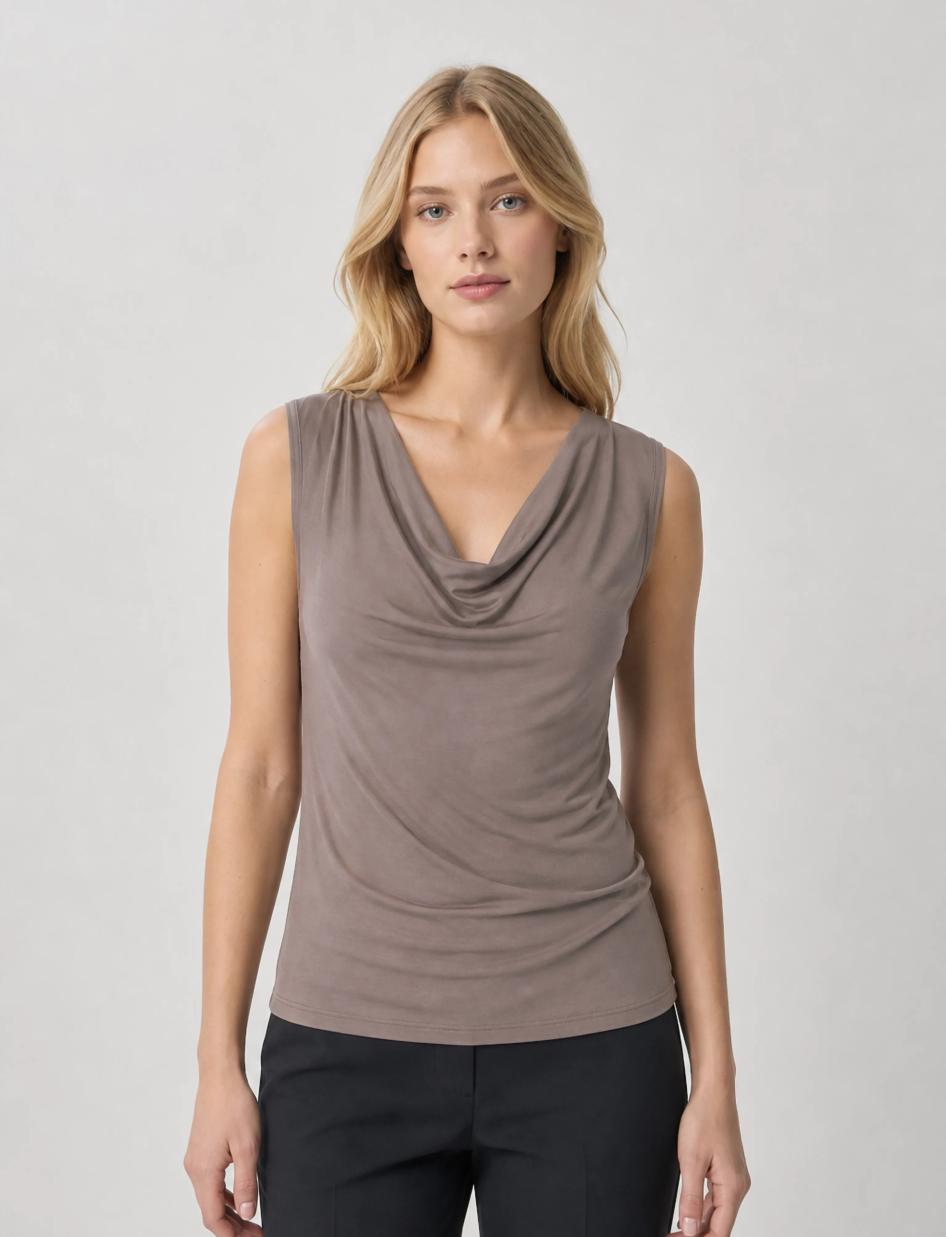 Luxzuz Pian Top - T-shirts & Toppar - 765 DRIFT WOOD / brown