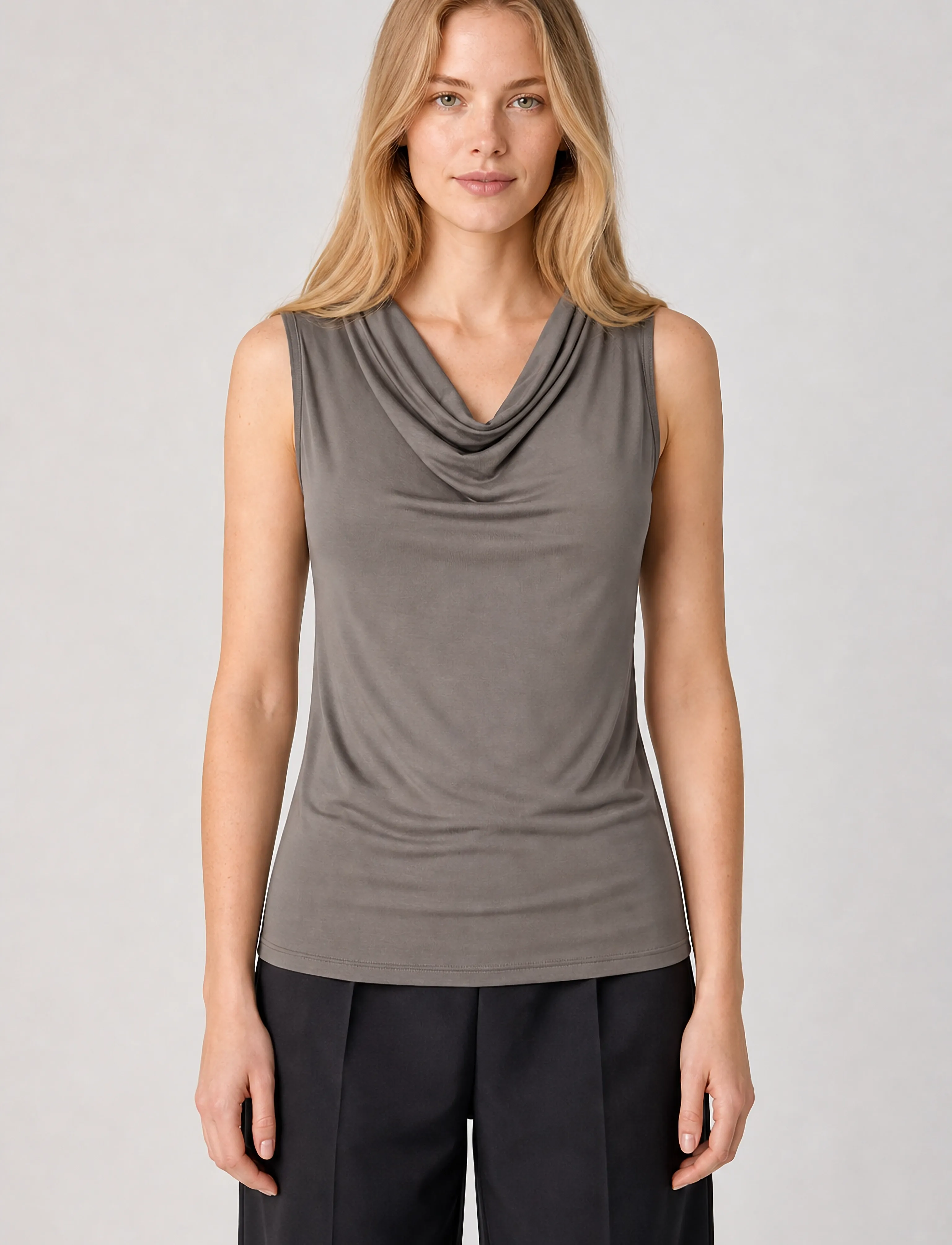 Luxzuz Pian Top - T-skjorter & Topper - 815 MOON MIST / grey