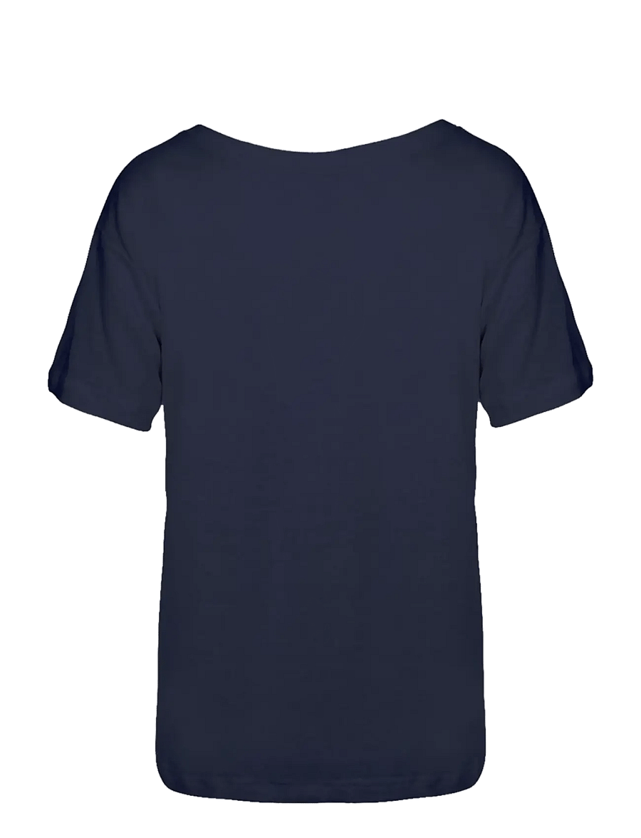 Luxzuz - Essenti Linen T-Shirt - t-shirts - 575 navy blue - 1