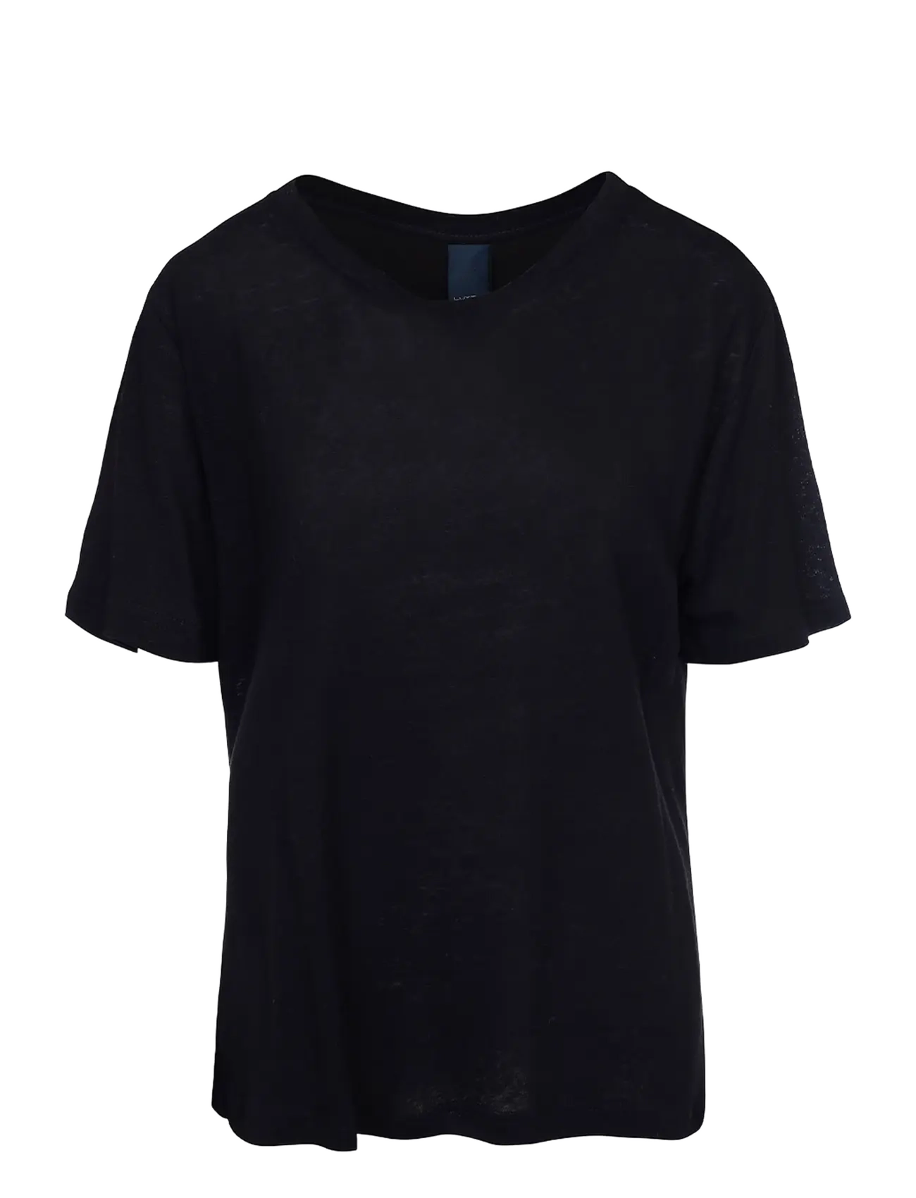 Luxzuz Essenti Linen T-Shirt - T-Shirts & Tops - 999 BLACK / black