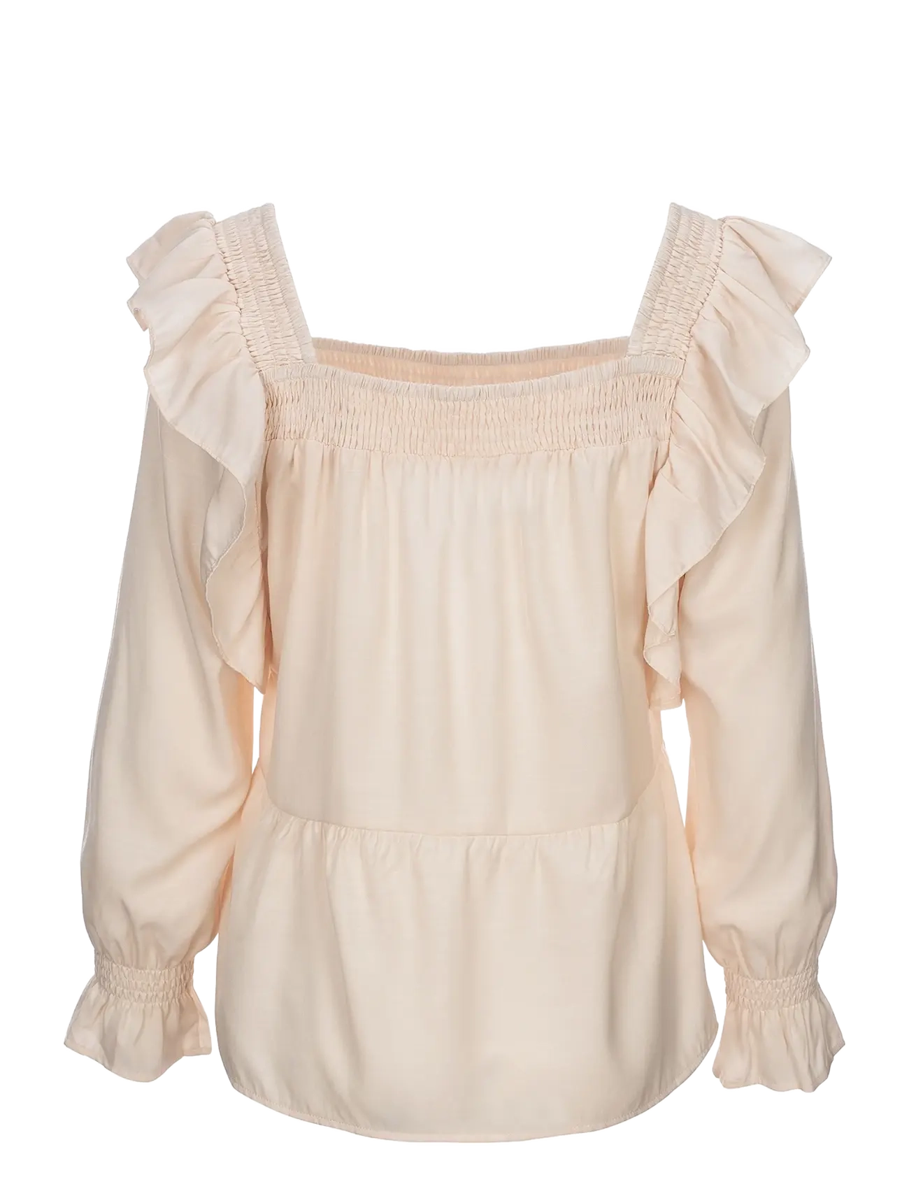 Luxzuz - Rufusana Blouse - langärmelige blusen - 740 buttercream - 2