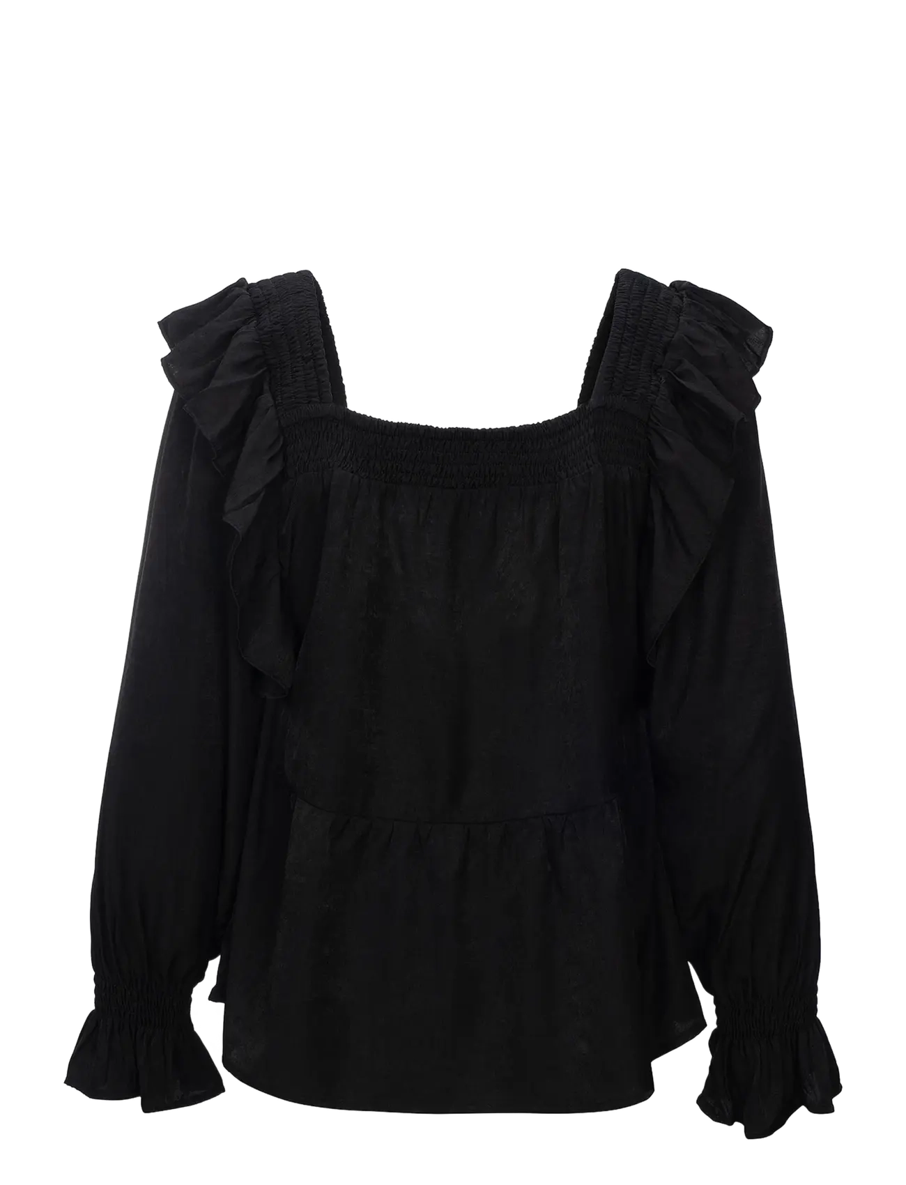 Luxzuz - Rufusana Blouse - langärmelige blusen - 999 black - 2