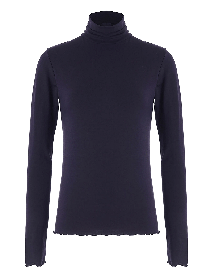 Luxzuz - Jachio Bamboo Rollneck - 577 night blue - 0