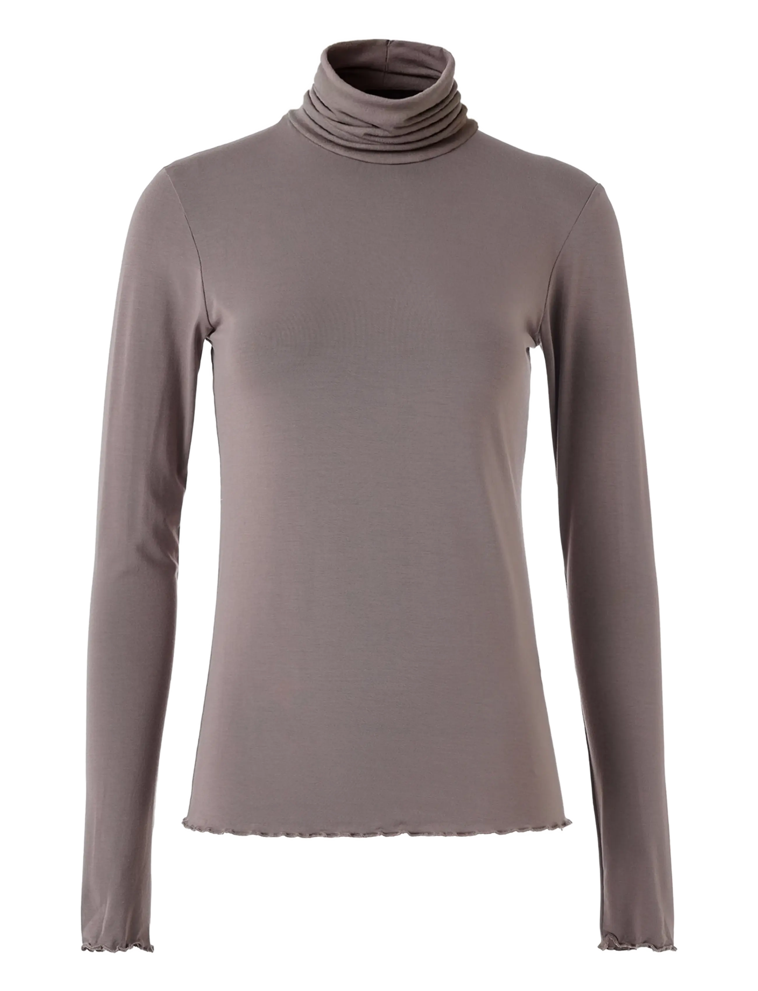 LUXZUZ Jachio Bamboo Rollneck Braun - L - Damen