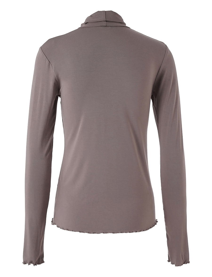 Luxzuz - Jachio Bamboo Rollneck - langärmlige tops - 765 drift wood - 1