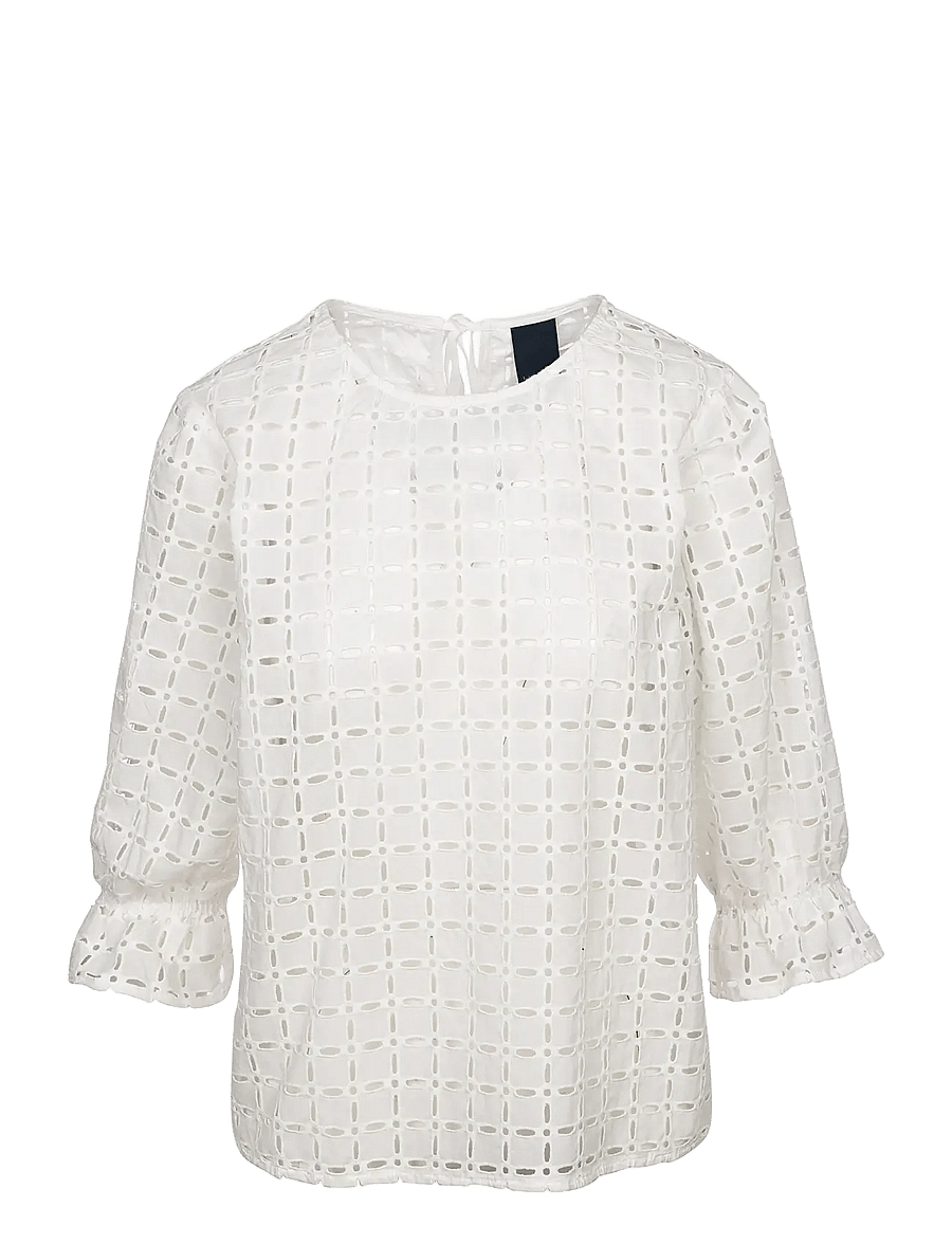 Luxzuz - Constan Blouse - kurzärmelige blusen - 737 cream - 1