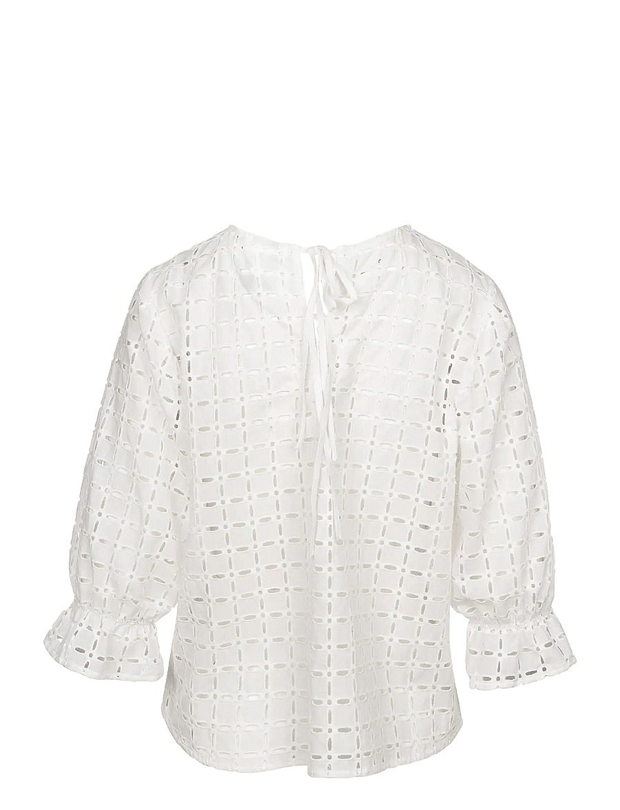 Luxzuz - Constan Blouse - kurzärmelige blusen - 737 cream - 2