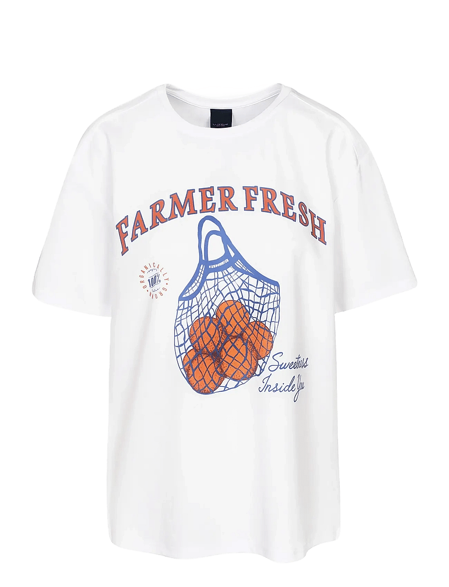 Luxzuz - Farmer Fresh T-shirt - t-shirts - 901 white - 1