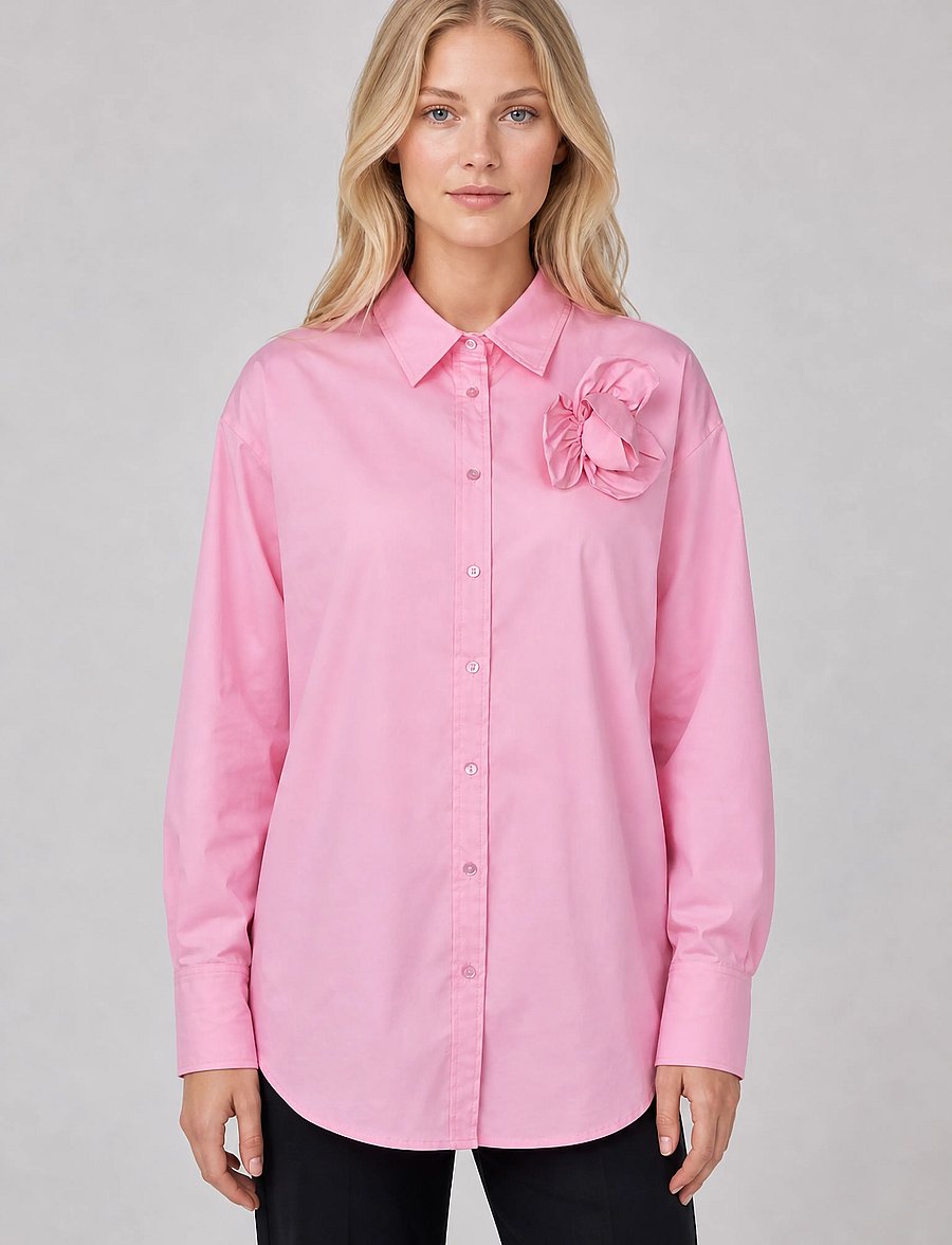 Luxzuz - Gerflow Shirt - langärmlige hemden - 314 rose shadow - 0