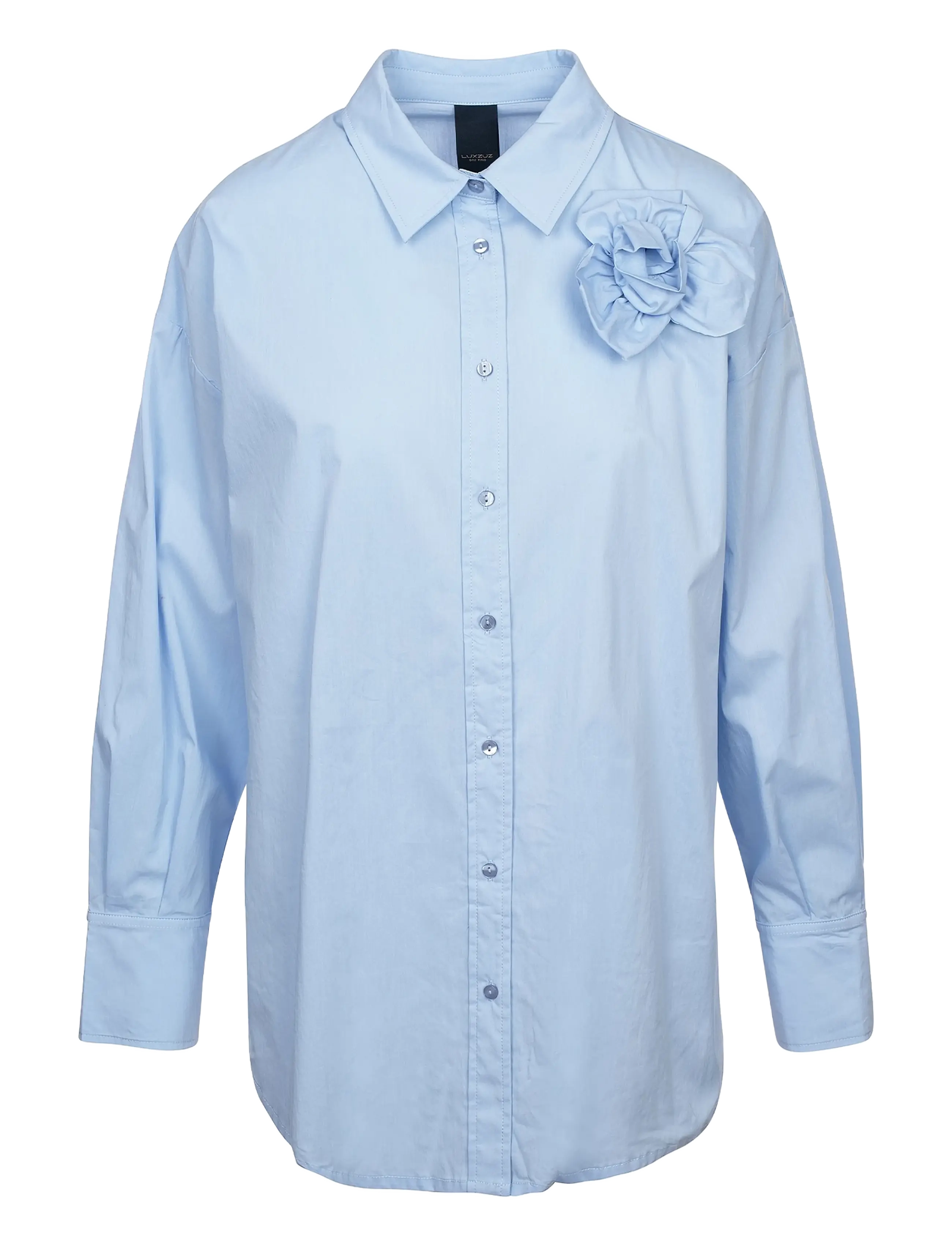 Luxzuz - Gerflow Shirt - langärmlige hemden - 511 brunnera blue - 1
