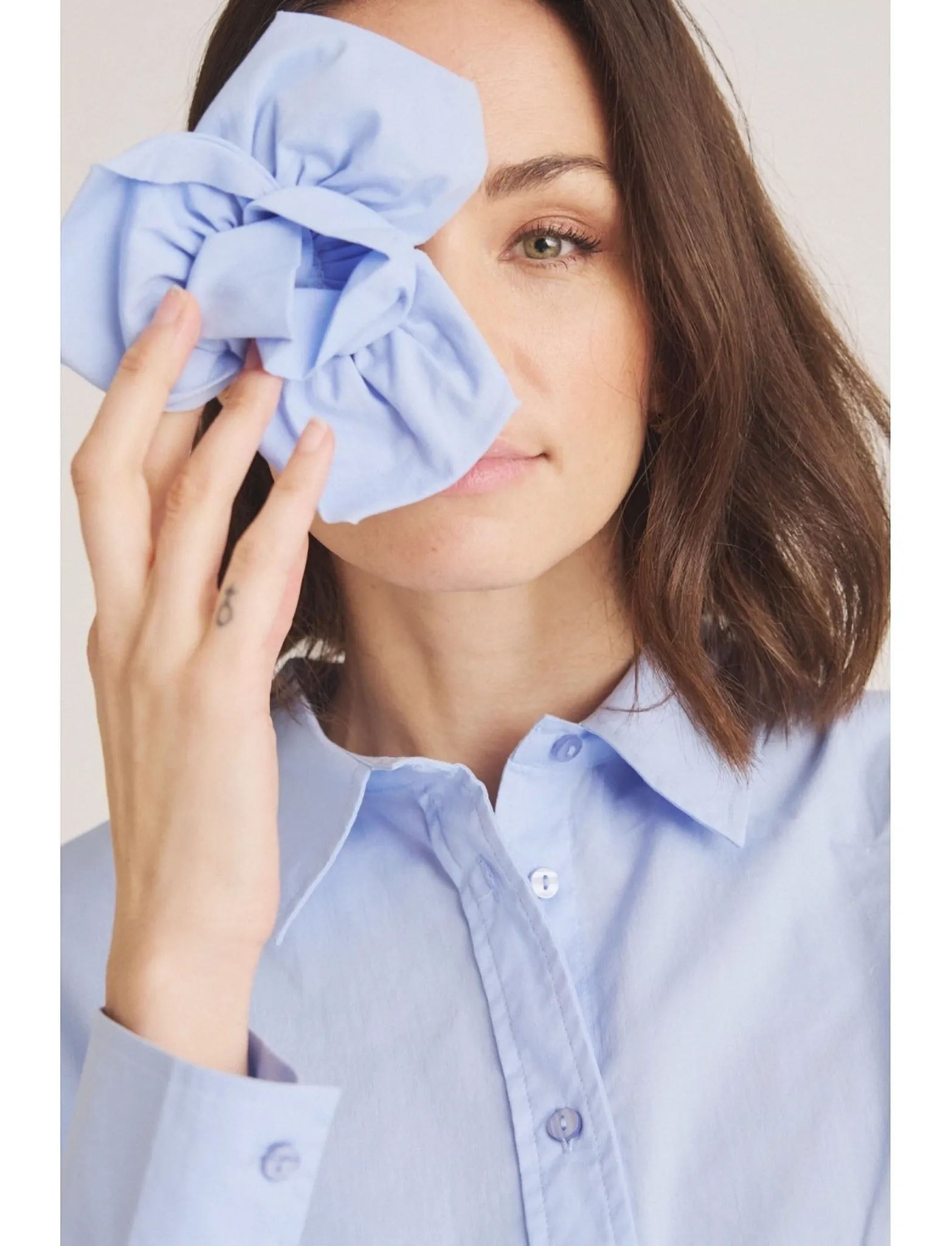 Luxzuz - Gerflow Shirt - langärmlige hemden - 511 brunnera blue - 3