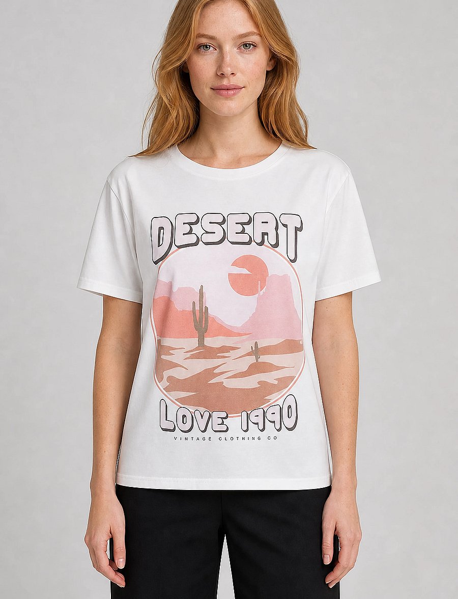 Luxzuz - Desert Love T-shirt - t-shirts - 901 white - 0