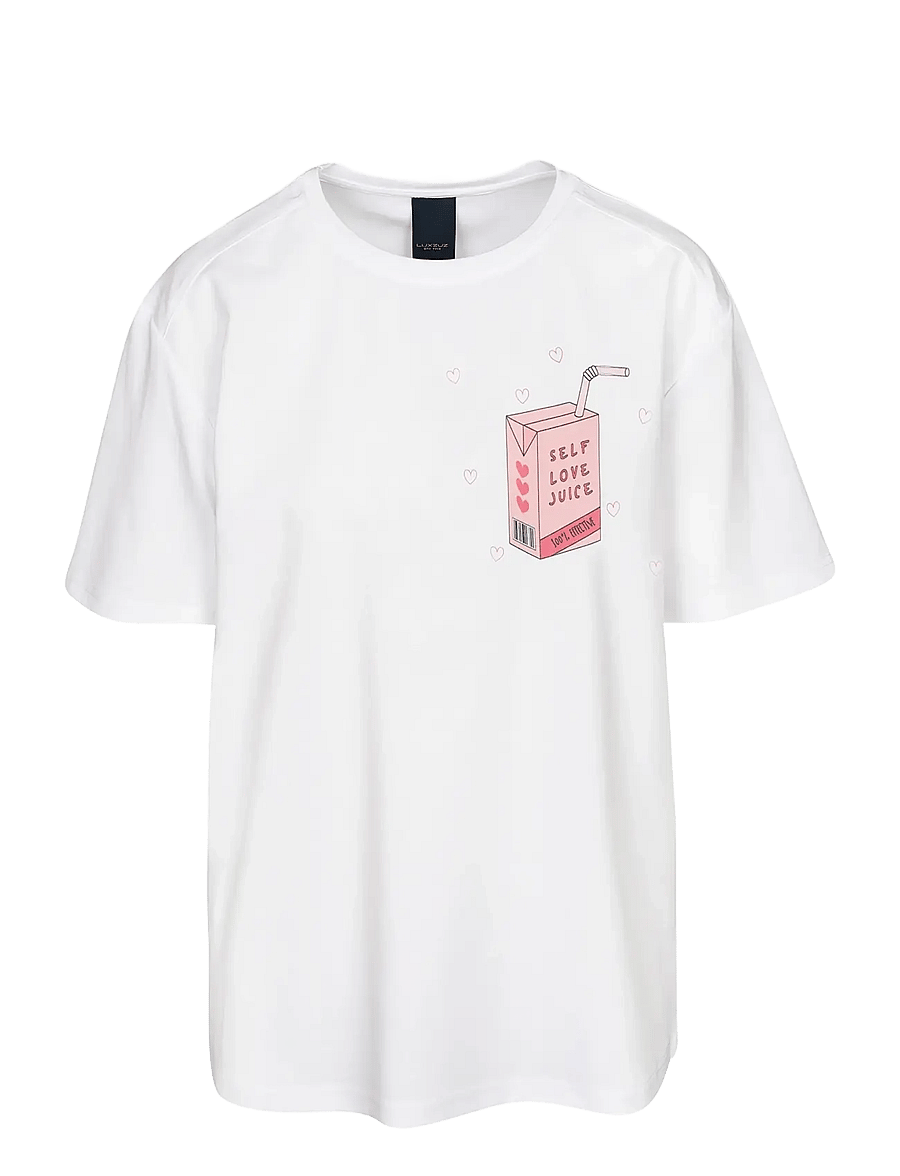 Luxzuz - Self Love Juice T-shirt - t-shirts - 901 white - 1