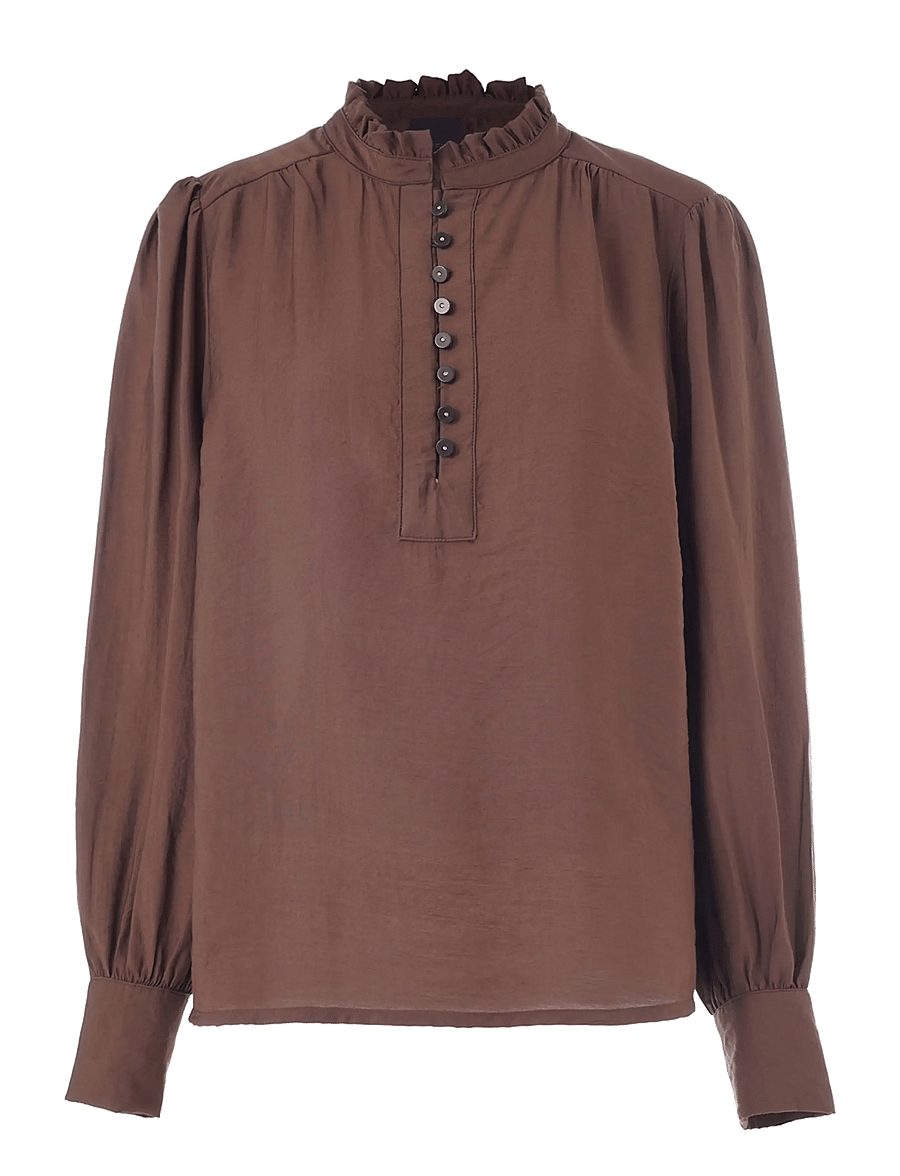 Luxzuz - Flow Blouse - 766 chicory coffee - 1