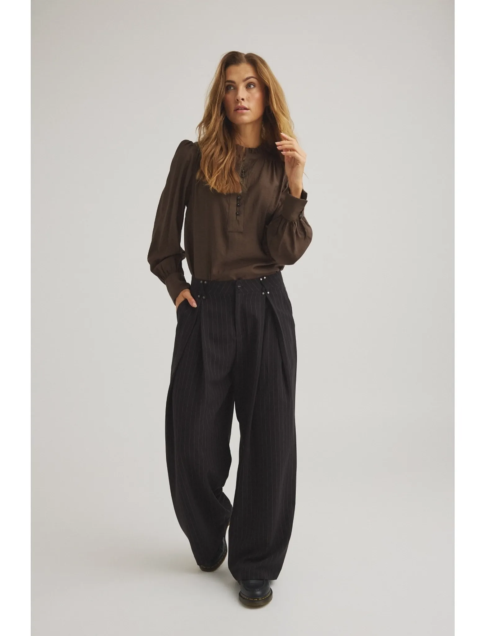 Luxzuz Flow Blouse - Blusen & Hemden - 766 CHICORY COFFEE / brown
