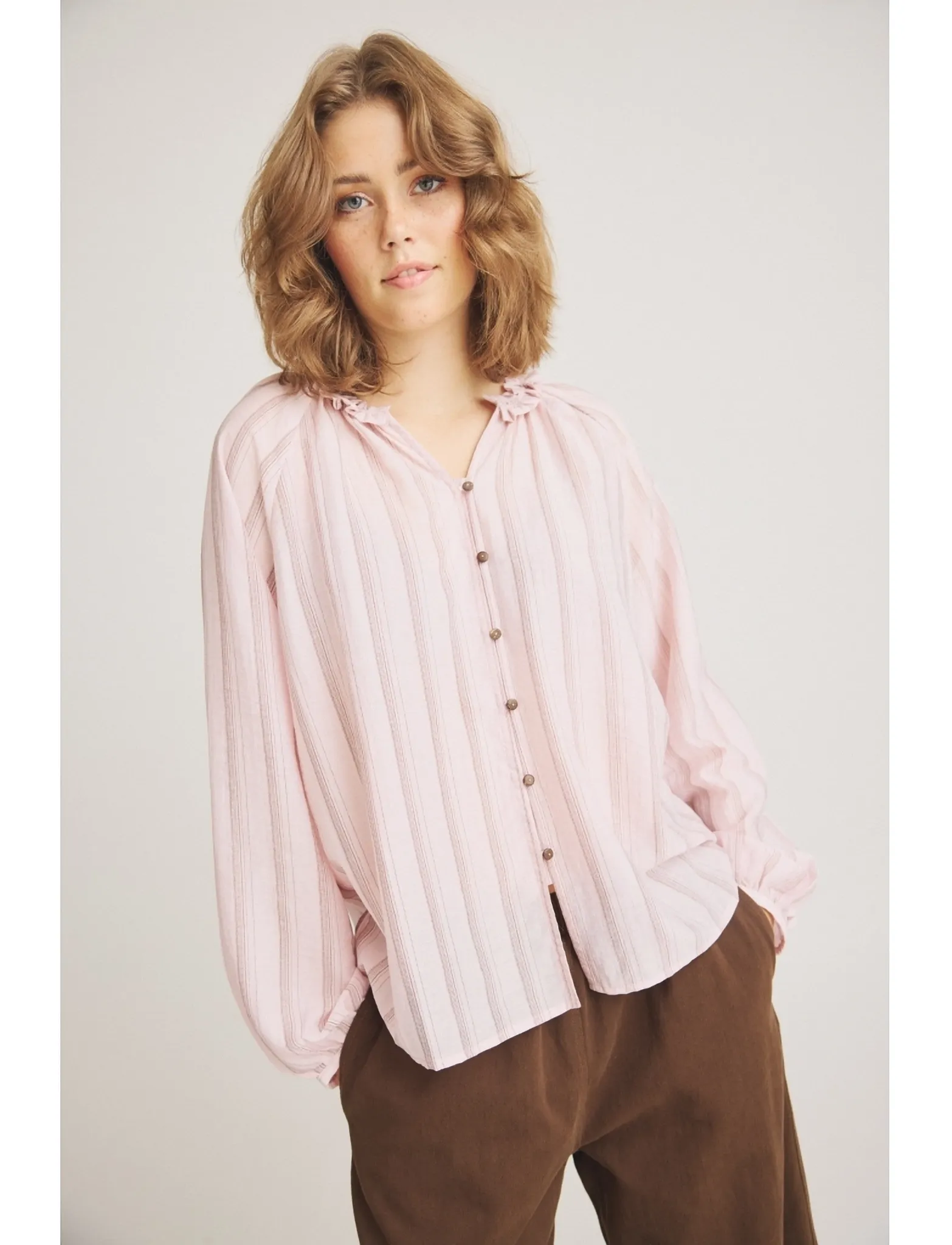 Luxzuz Chalina Shirt - Hemden - 384 CRADLE PINK / pink/rose