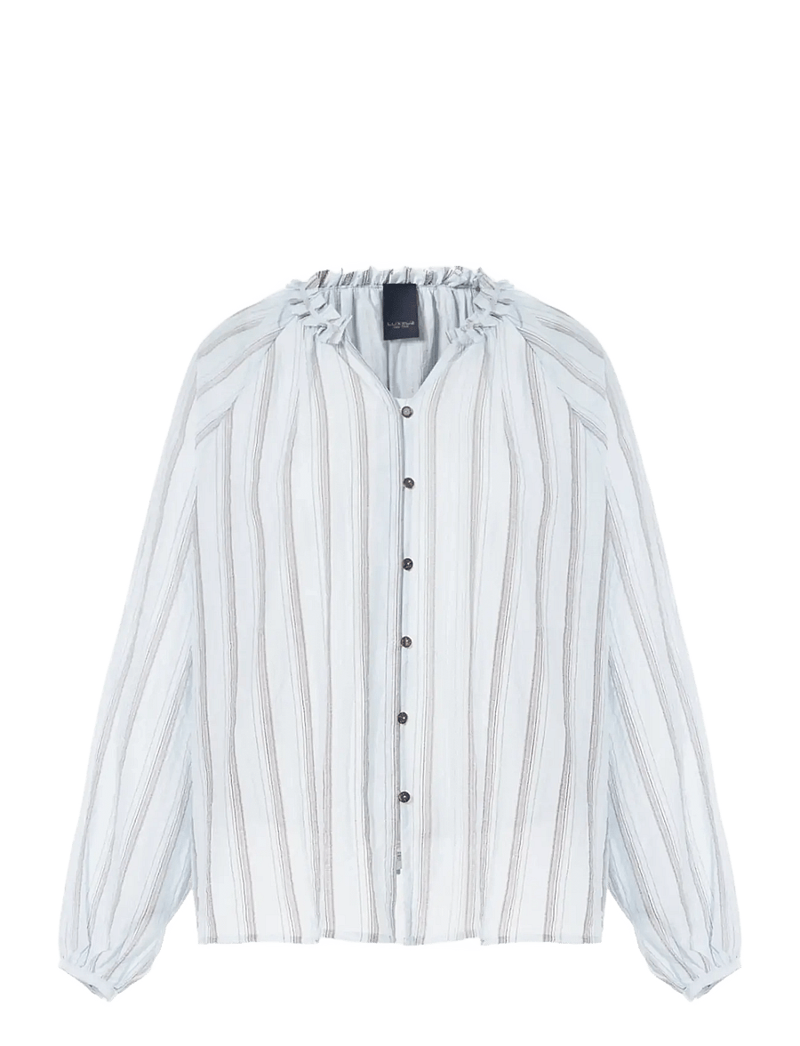 Luxzuz - Chalina Shirt - langärmlige hemden - 503 blue fog - 1