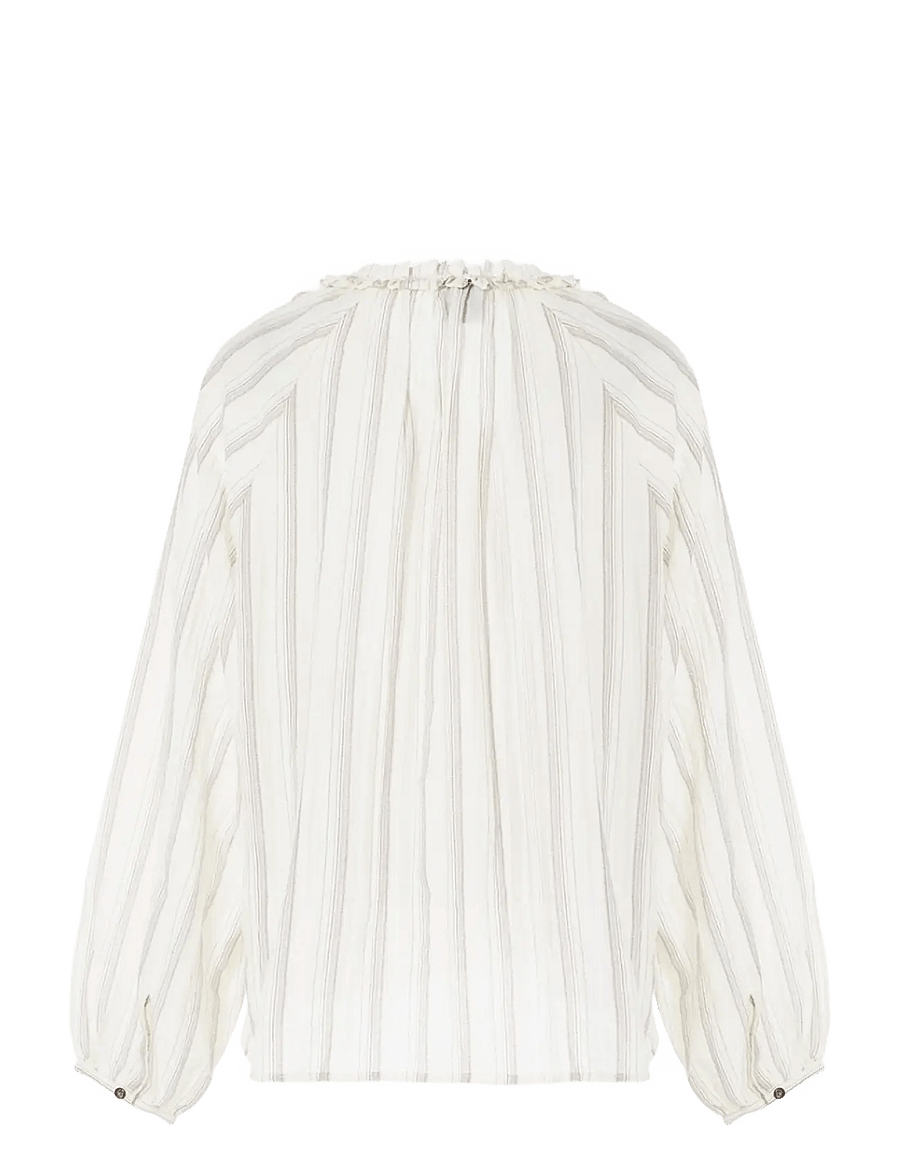 Luxzuz - Chalina Shirt - langärmlige hemden - 737 cream - 2