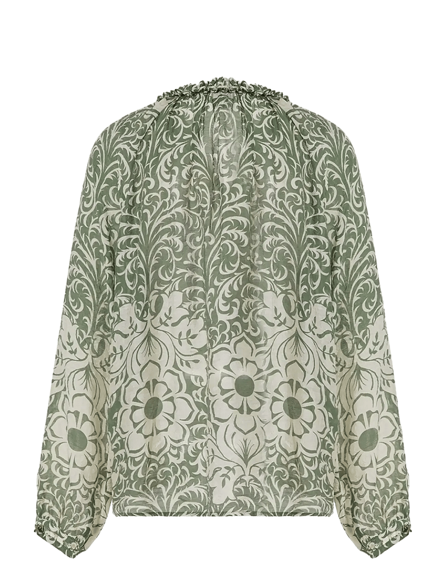 Luxzuz - Chalina Shirt - langärmelige blusen - 631 bronze green - 2