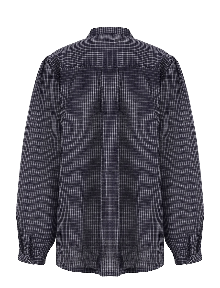 Luxzuz - Anso Blouse - langärmelige blusen - 577 night blue - 1