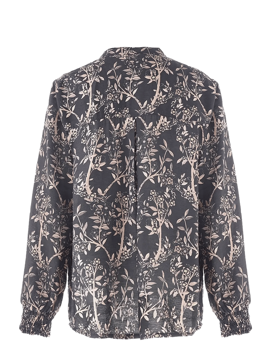 Luxzuz - Jozi Blouse - langärmelige blusen - 819 caviar - 2