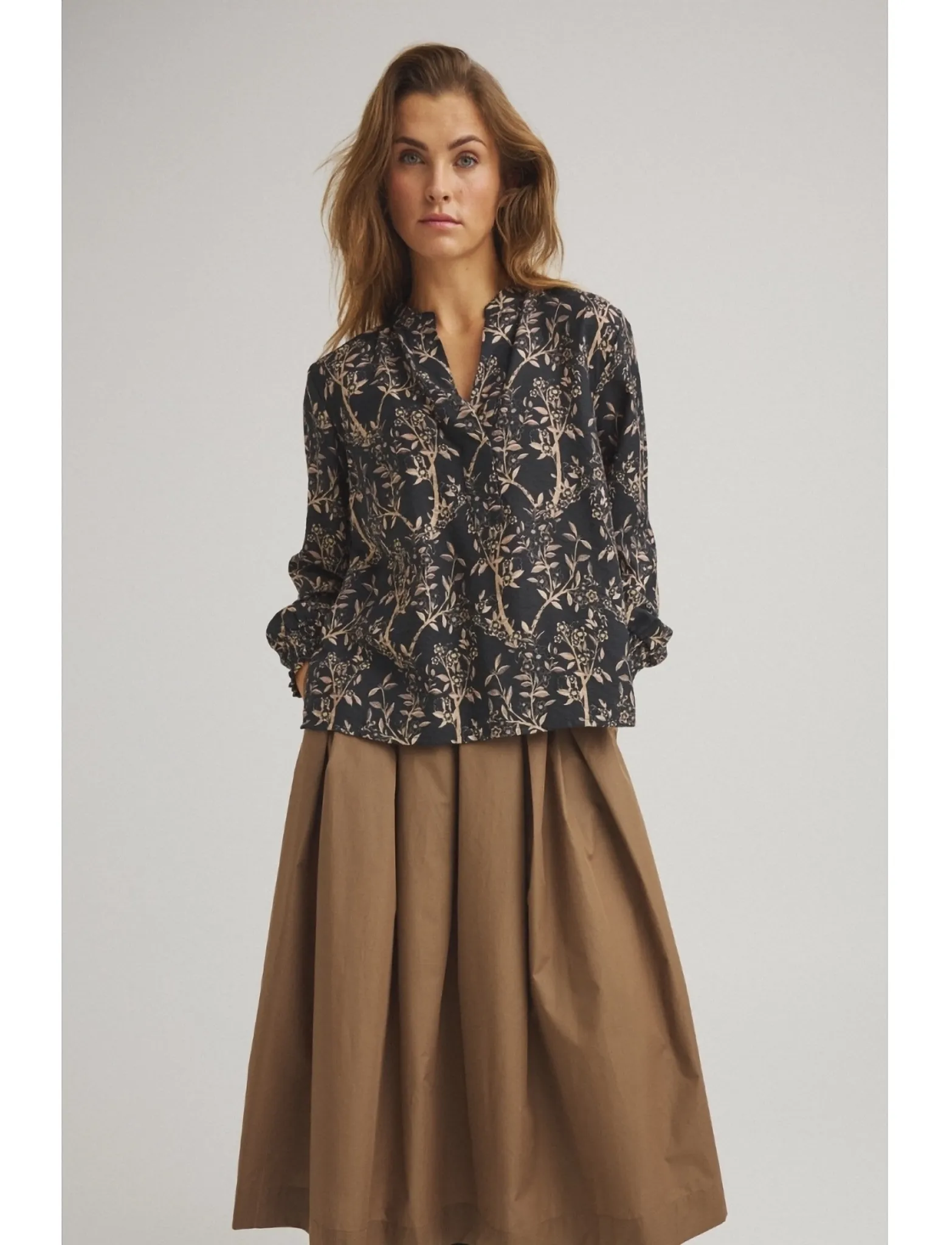 Luxzuz Jozi Blouse - Blusen & Hemden - 819 CAVIAR / grey