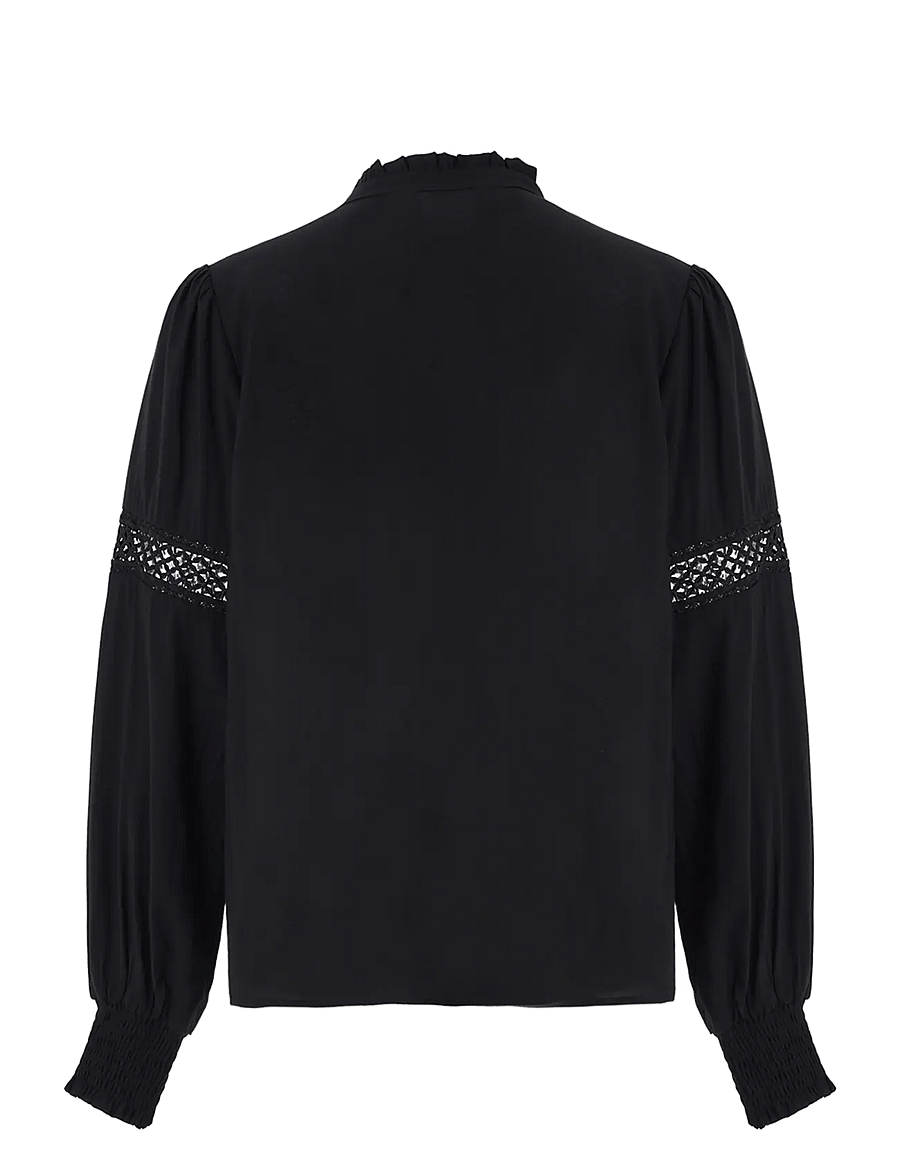 Luxzuz - Jillie Blouse - langärmelige blusen - 999 black - 2
