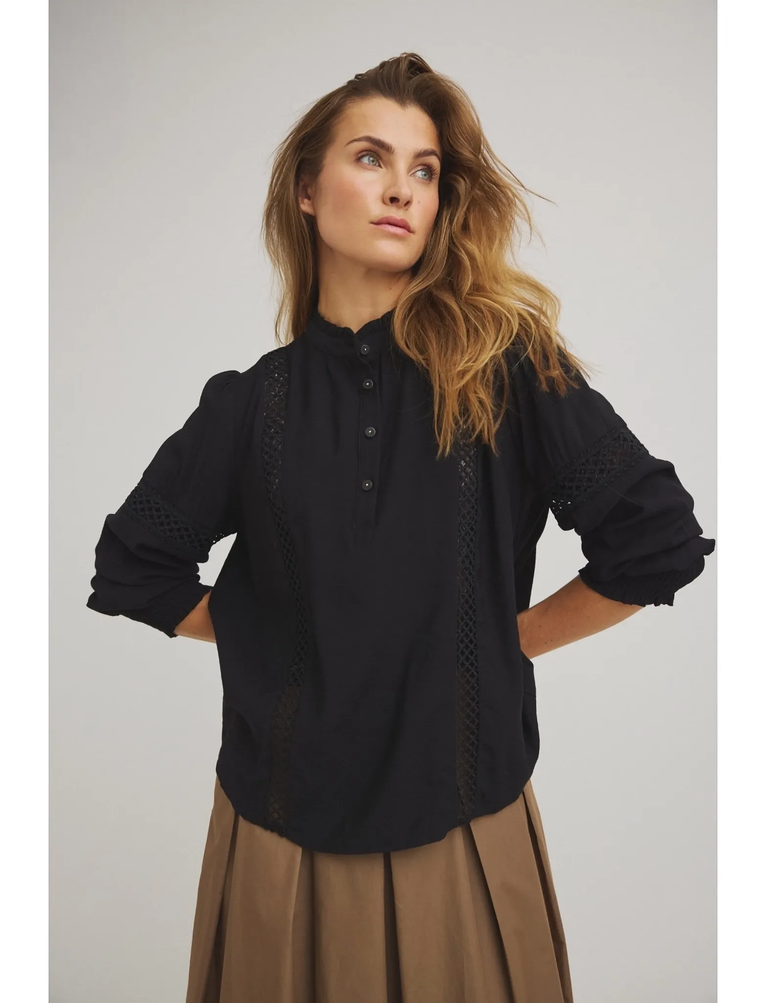 Luxzuz Jillie Blouse - Blusen - 999 BLACK / black