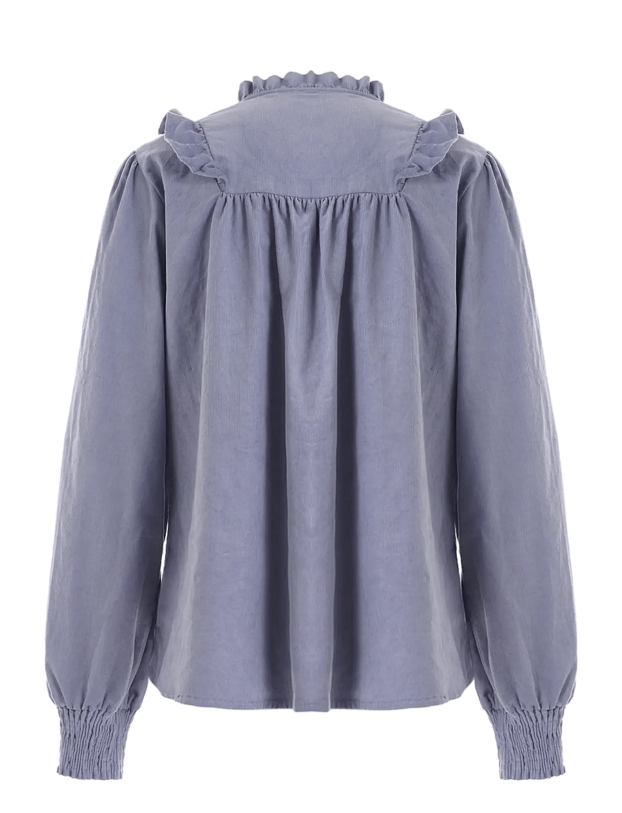 Luxzuz - Josefia Blouse - langärmelige blusen - 531 faded denim - 1