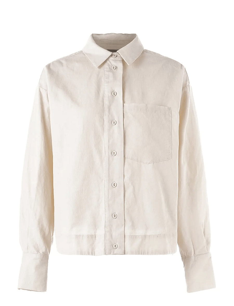 Luxzuz - Makierota Shirt - langärmlige hemden - 741 ecru - 1