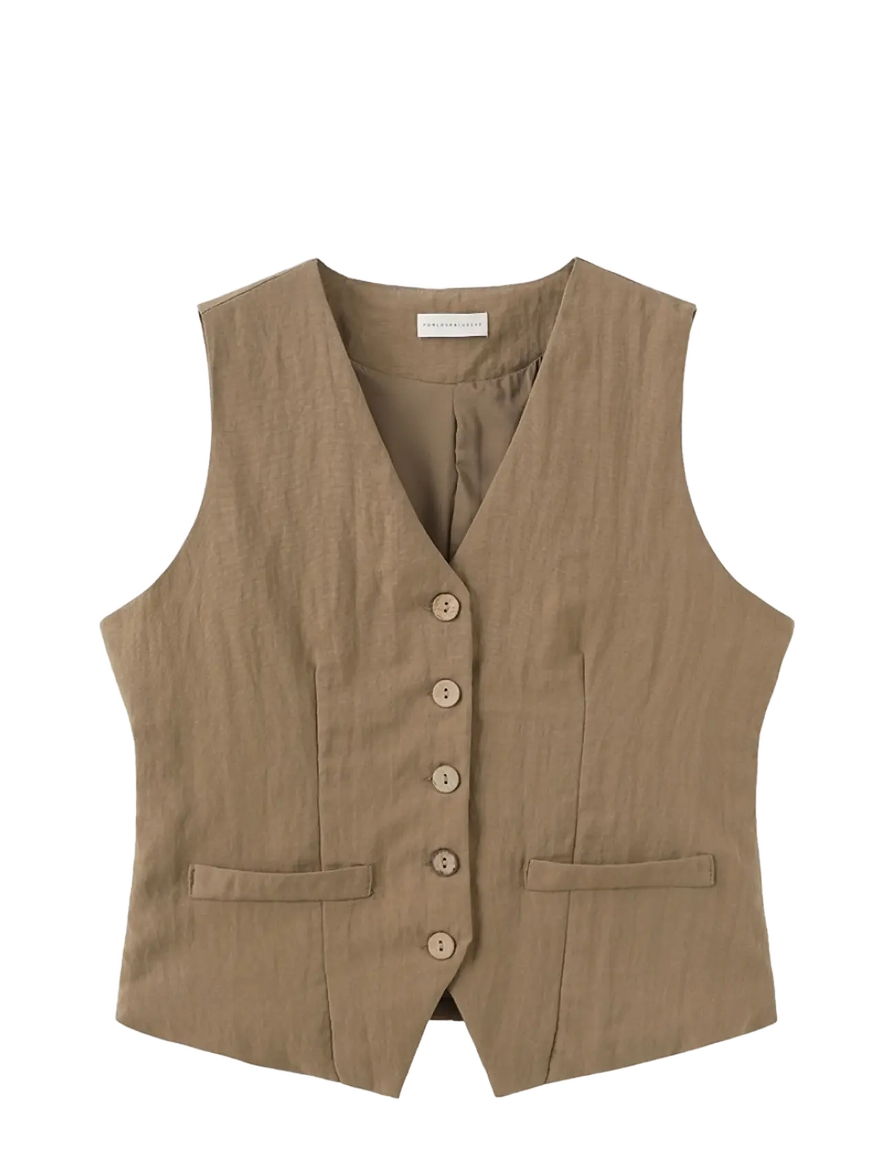 Luxzuz Alessandra Vest - Ärmlösa kavajer - DARK SAND / beige