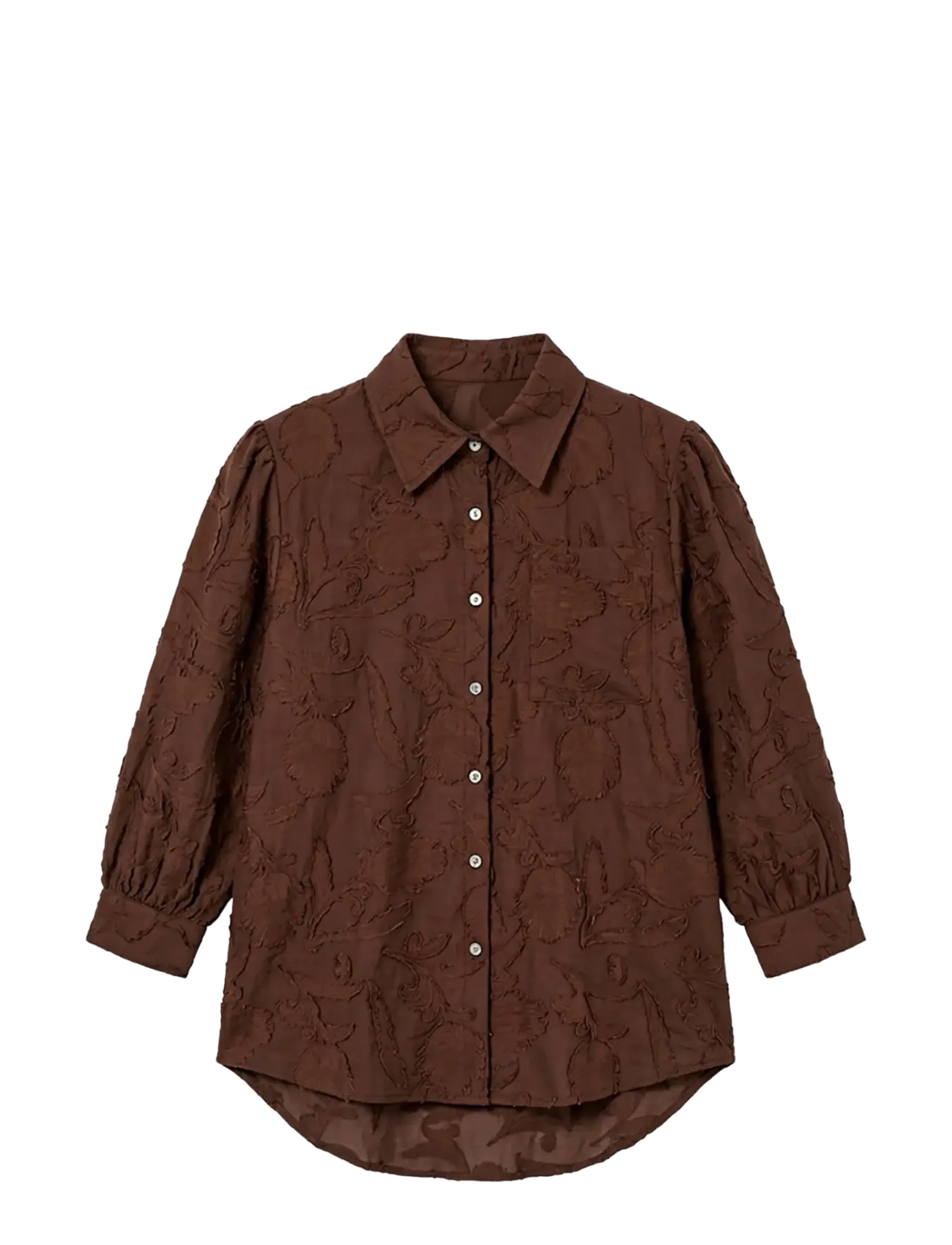 Luxzuz Alita Shirt - Langærmede skjorter - DARK BROWN / brown
