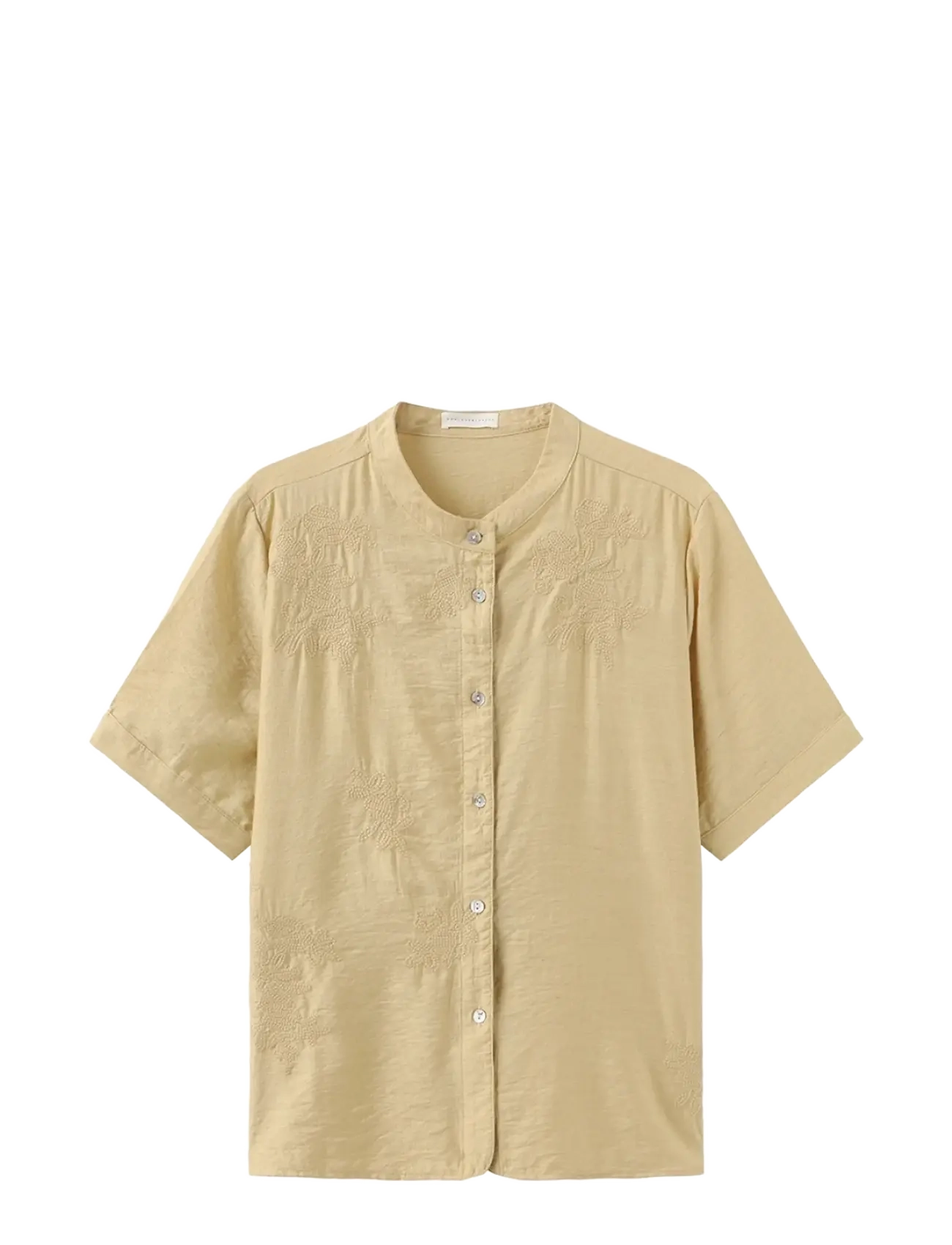 Luxzuz Alina Shirt - Kurzärmlige Hemden - SOFT ECRU / beige