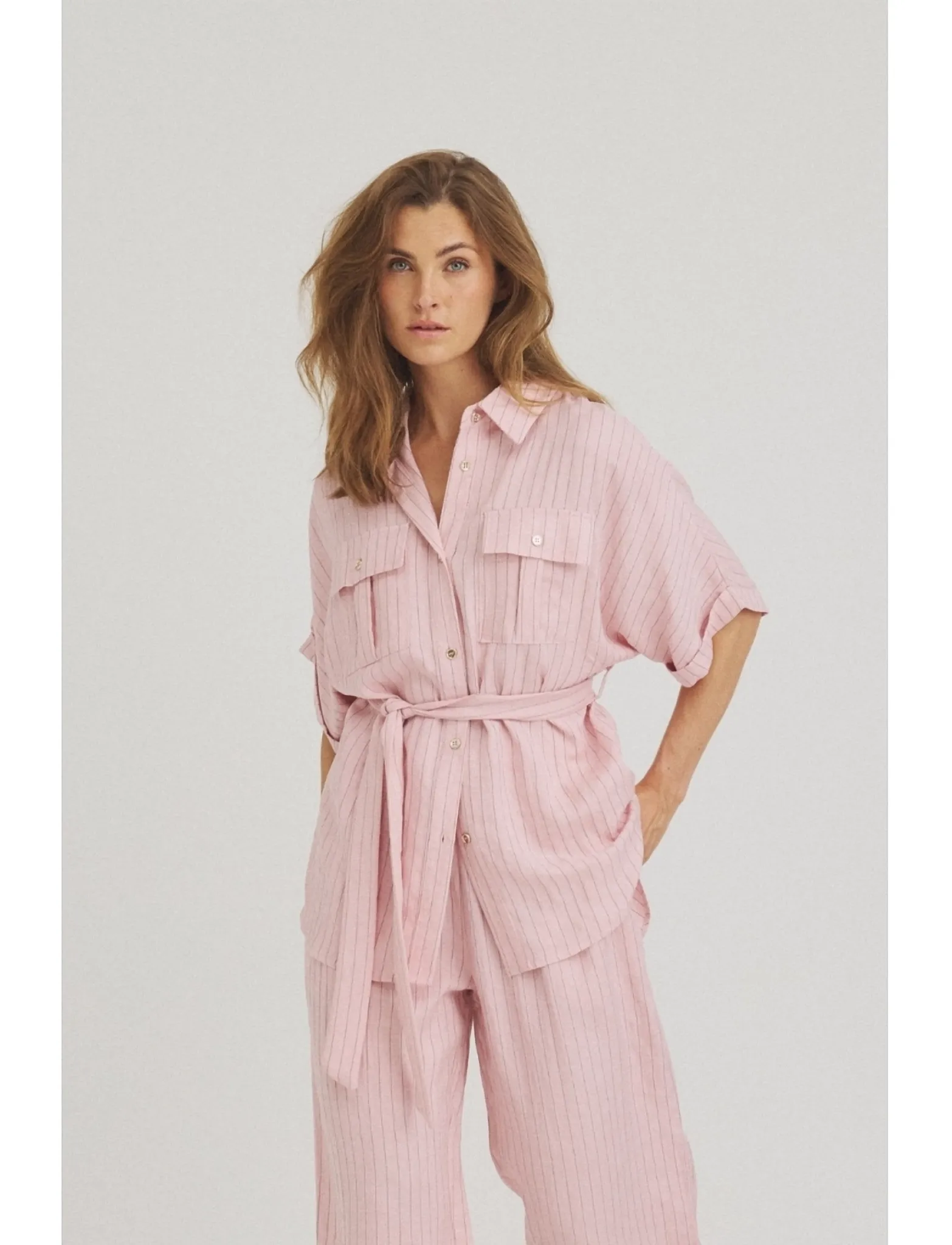 Luxzuz - Viol Shirt - kurzärmlige hemden - faded pink - 0
