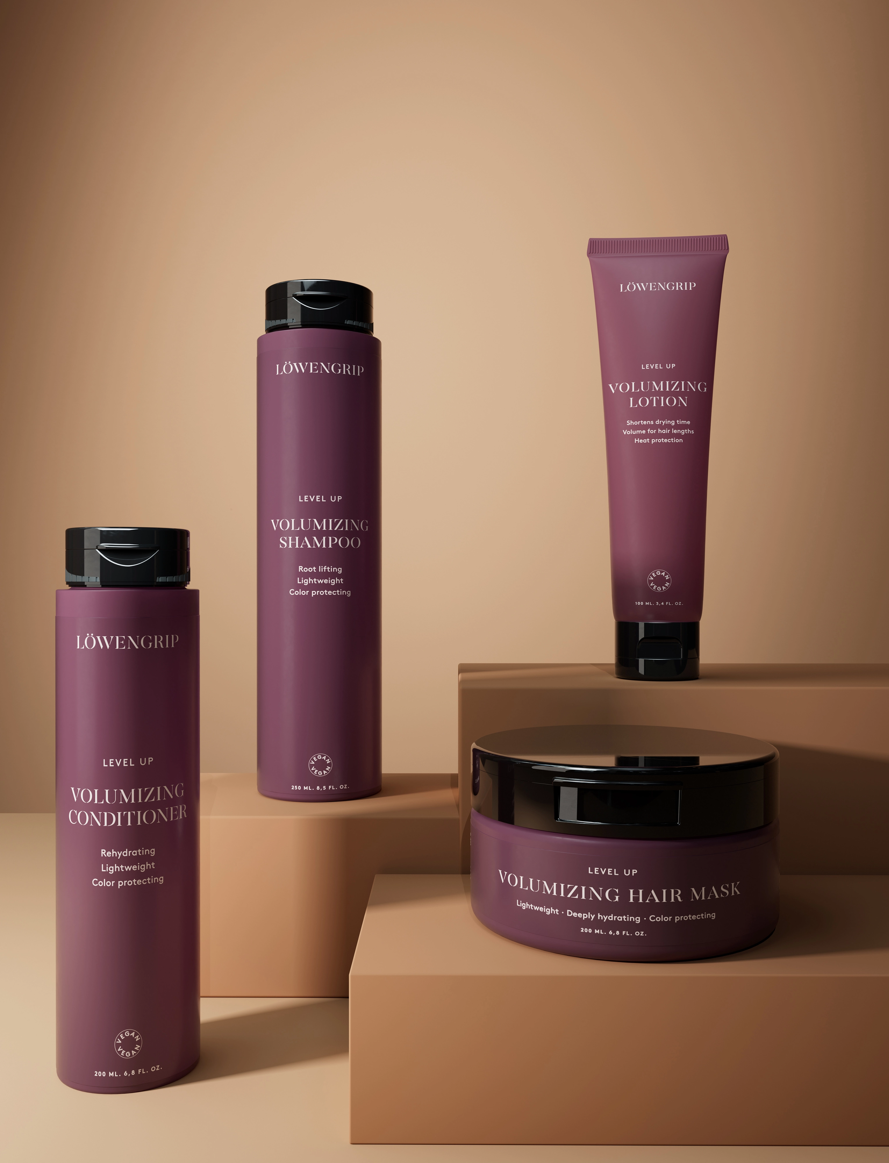 Löwengrip - Level Up  Volumizing Hair Mask - hårmasker - clear - 3