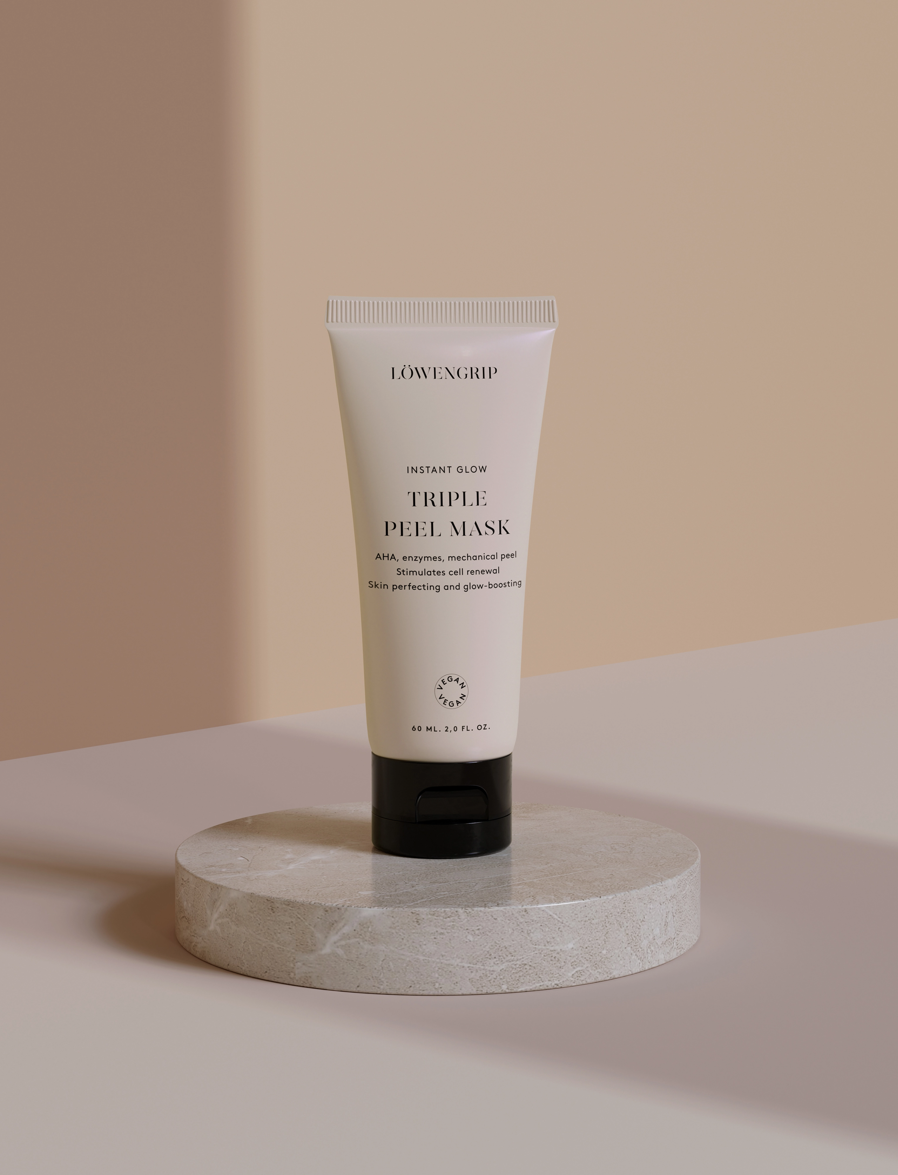 Löwengrip Instant Glow Triple Peel Mask, 60 ml, Nude, Ansigtsmasker > Peeling Maske, Dame