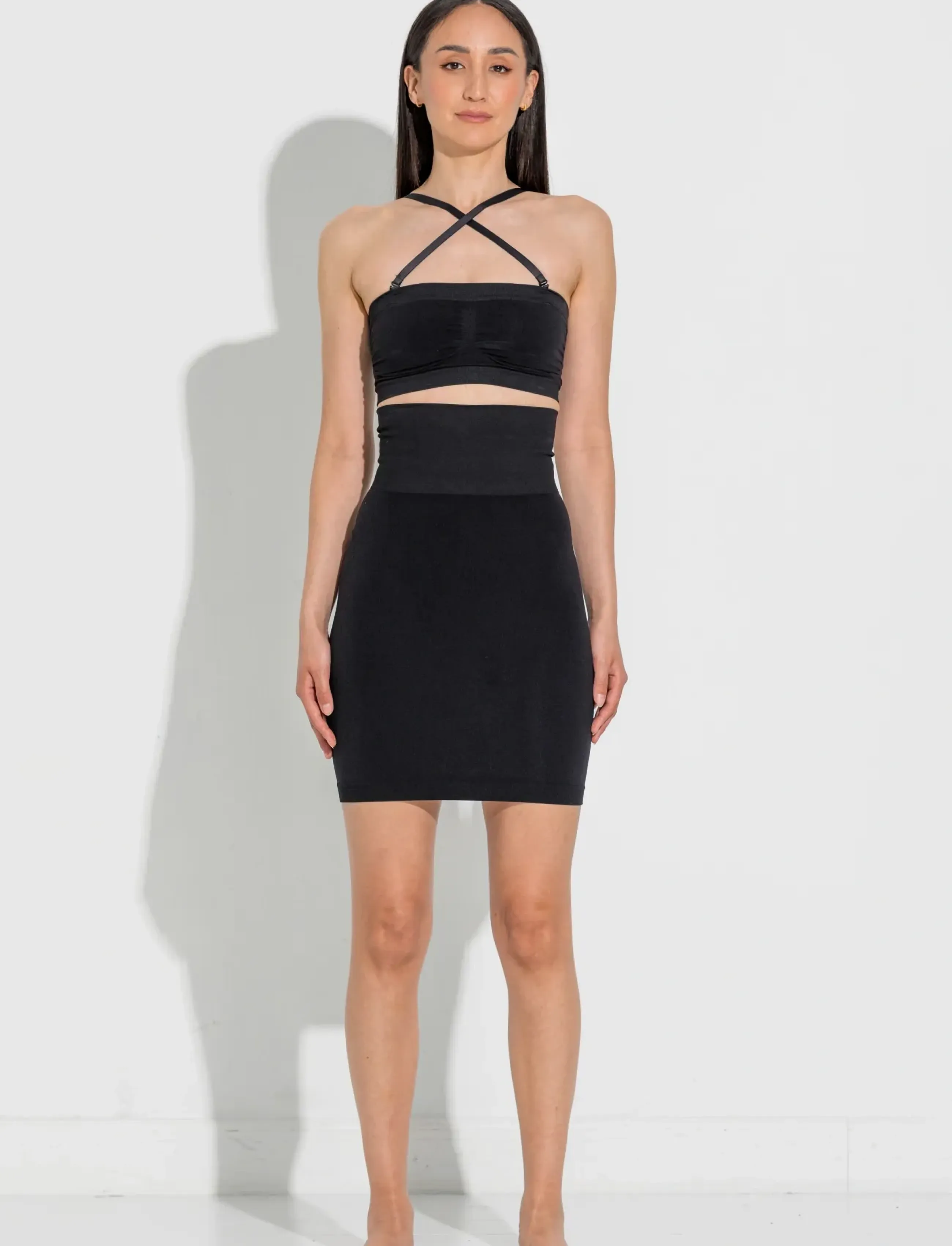 LYKKELAND ateliér - Second Skin High waist tube skirt - Black - shapewear hosen - black - 2