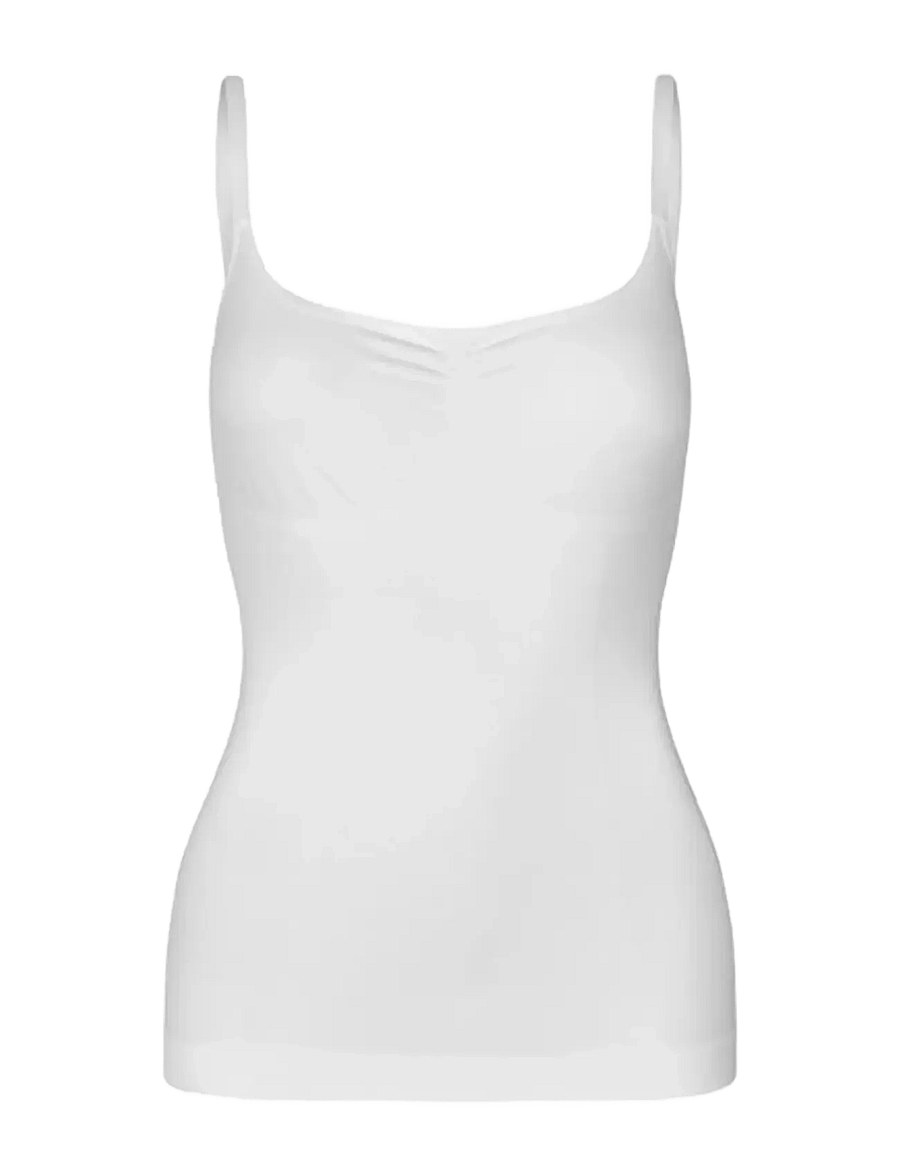 LYKKELAND ateliér - Second Skin Cami Top - White - muotoilevat yläosat - white - 1