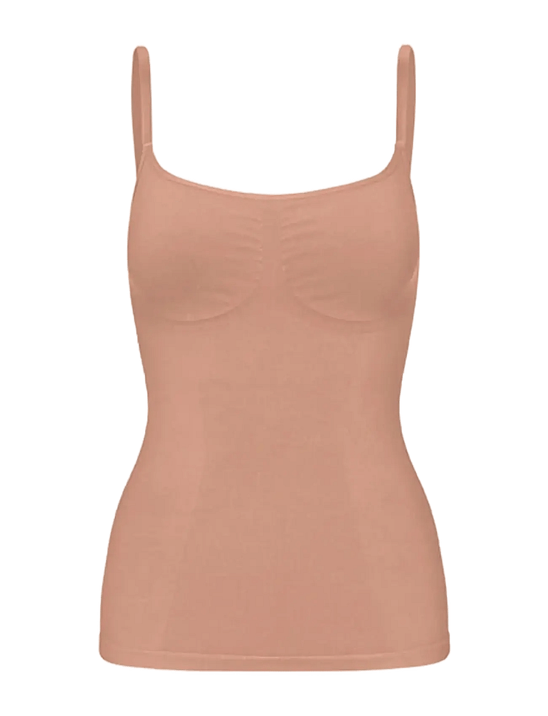 LYKKELAND ateliér - Second Skin Cami Top - Tan - toppe - tan - 1