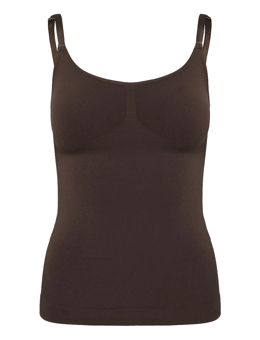 LYKKELAND ateliér - Second Skin Cami Top - Chocolate - shaping överdelar - chocolate - 1